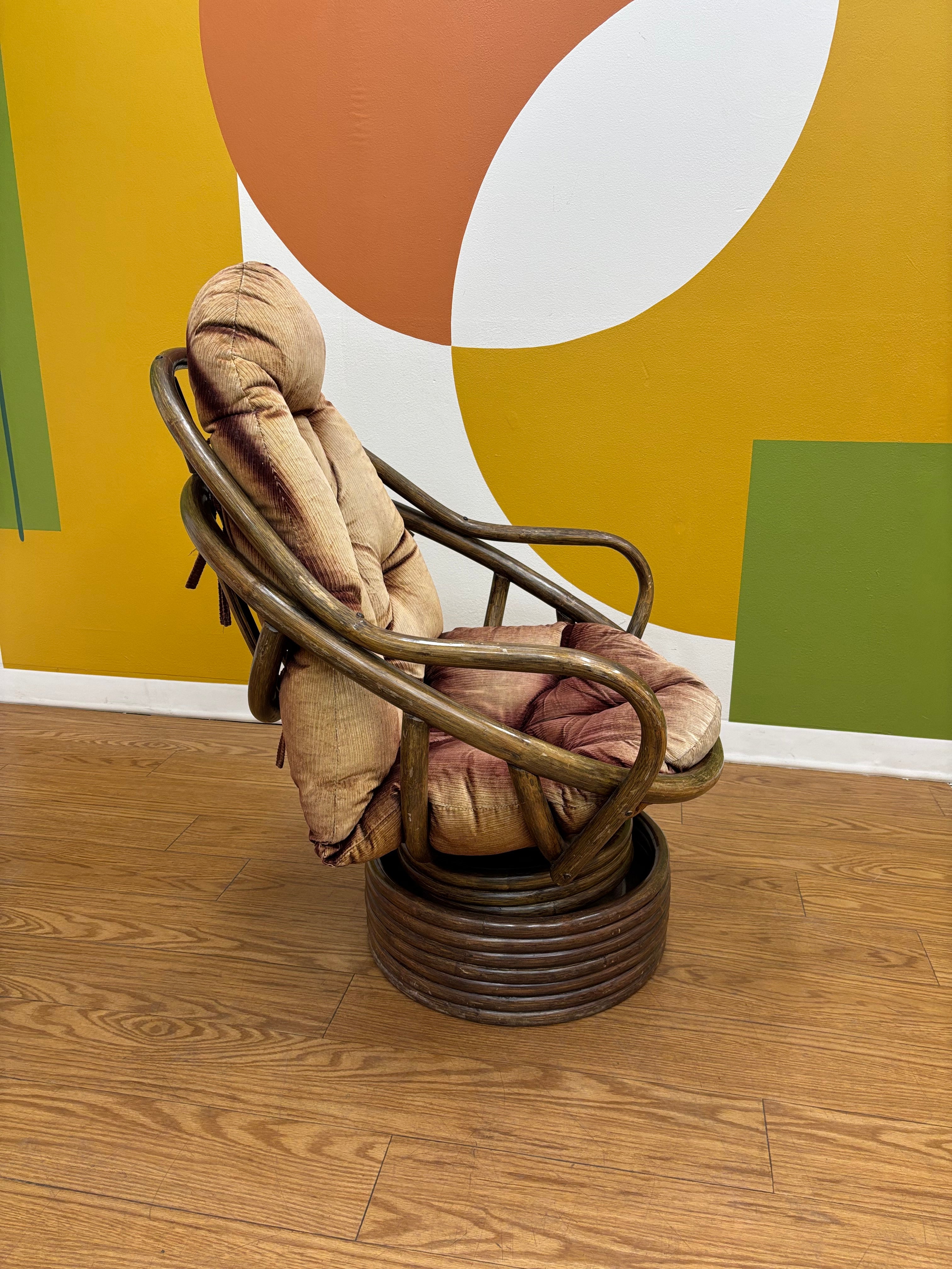 Rattan Swivel Egg Chair #1