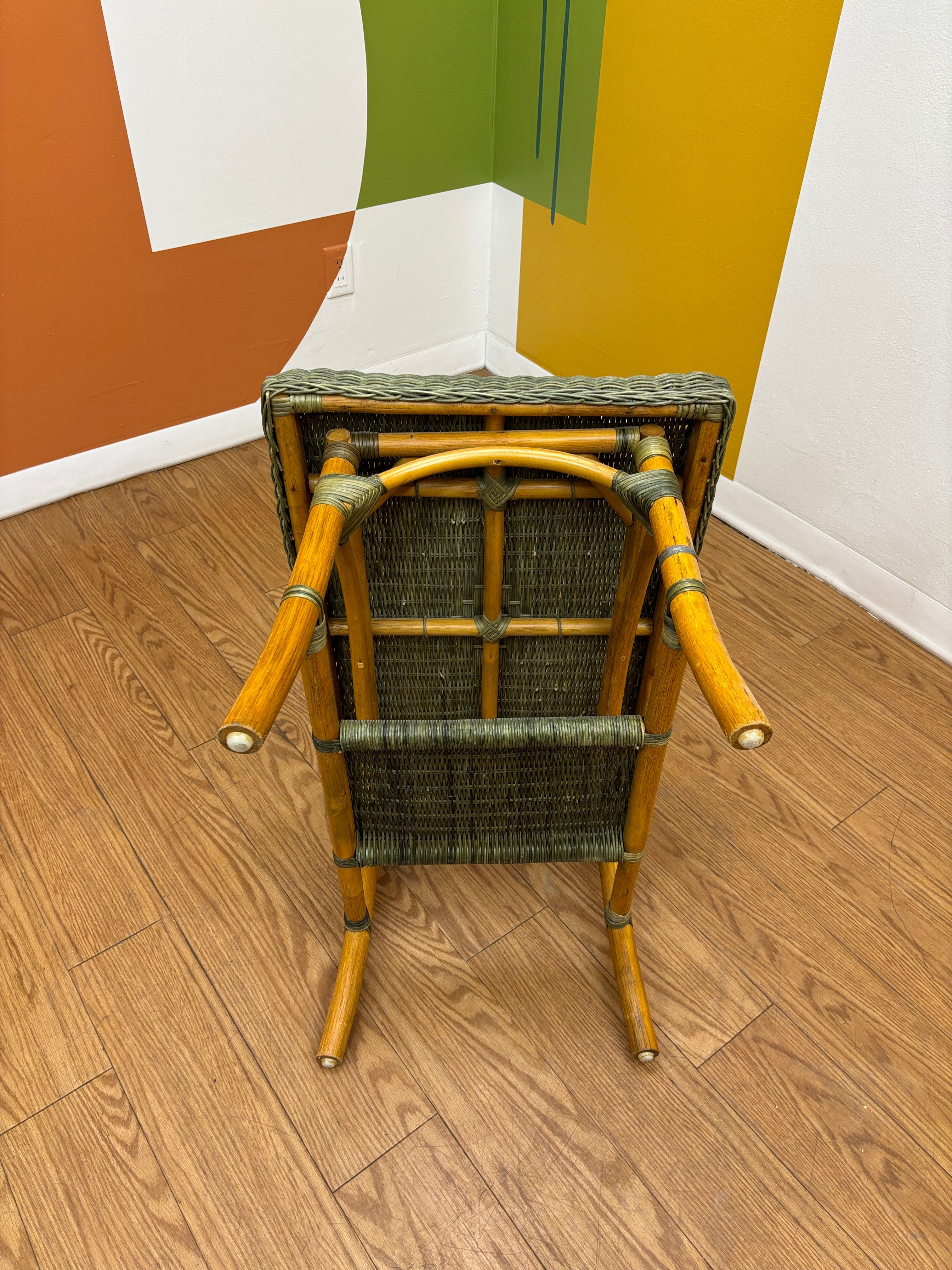 Green Wicker Coffee Table