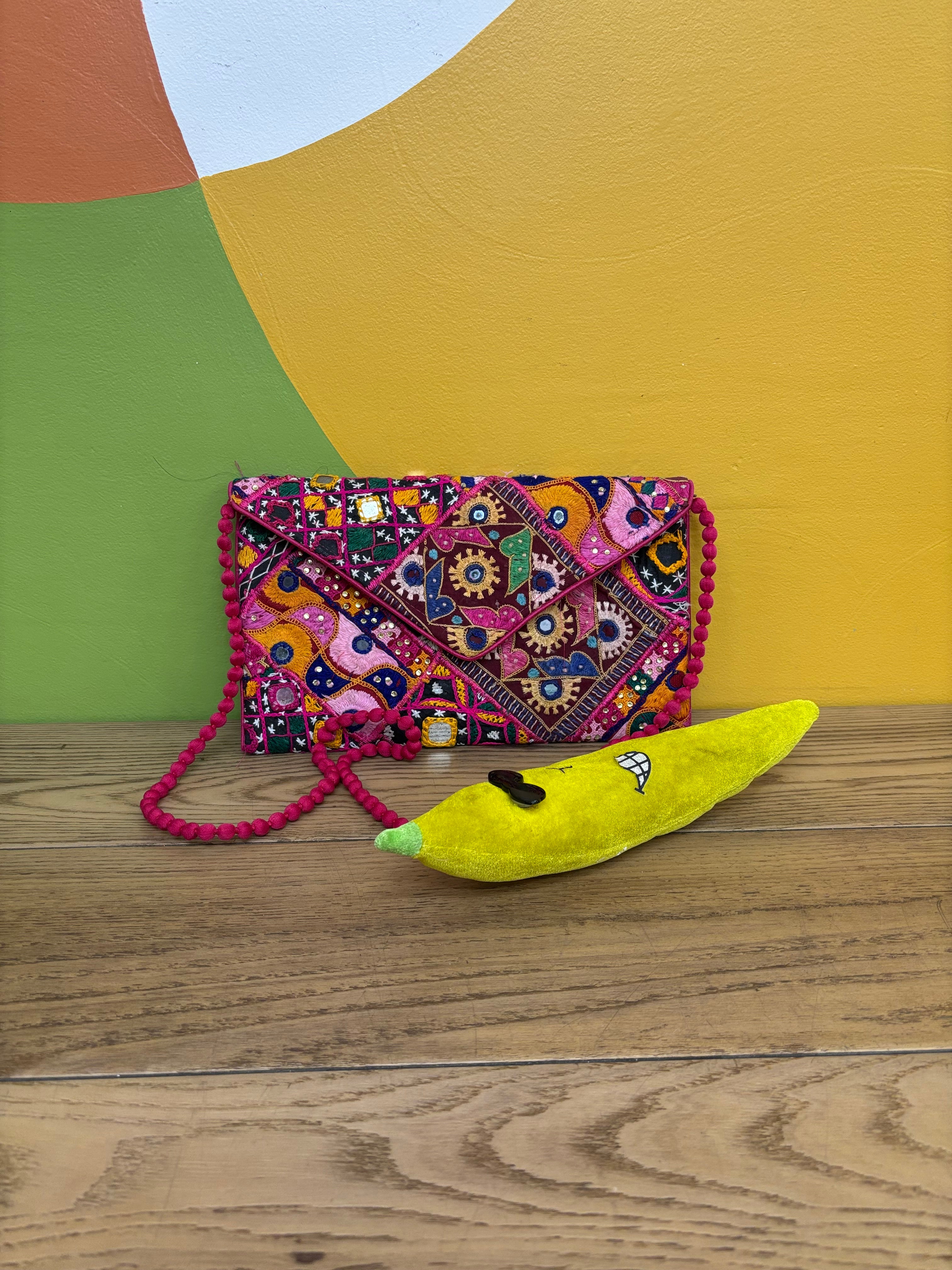 Embroidered Clutch