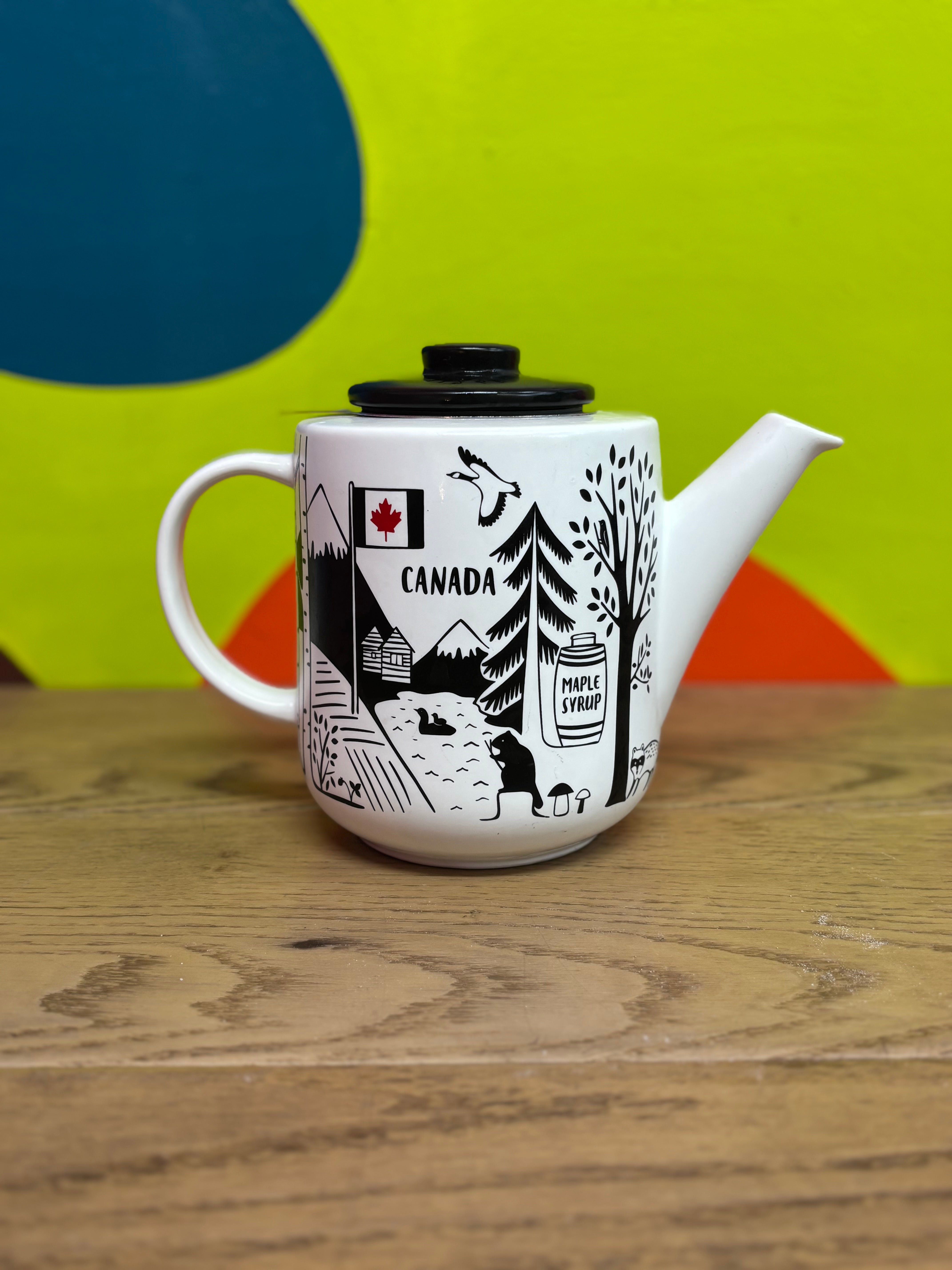 Canadian-Themed Teapot