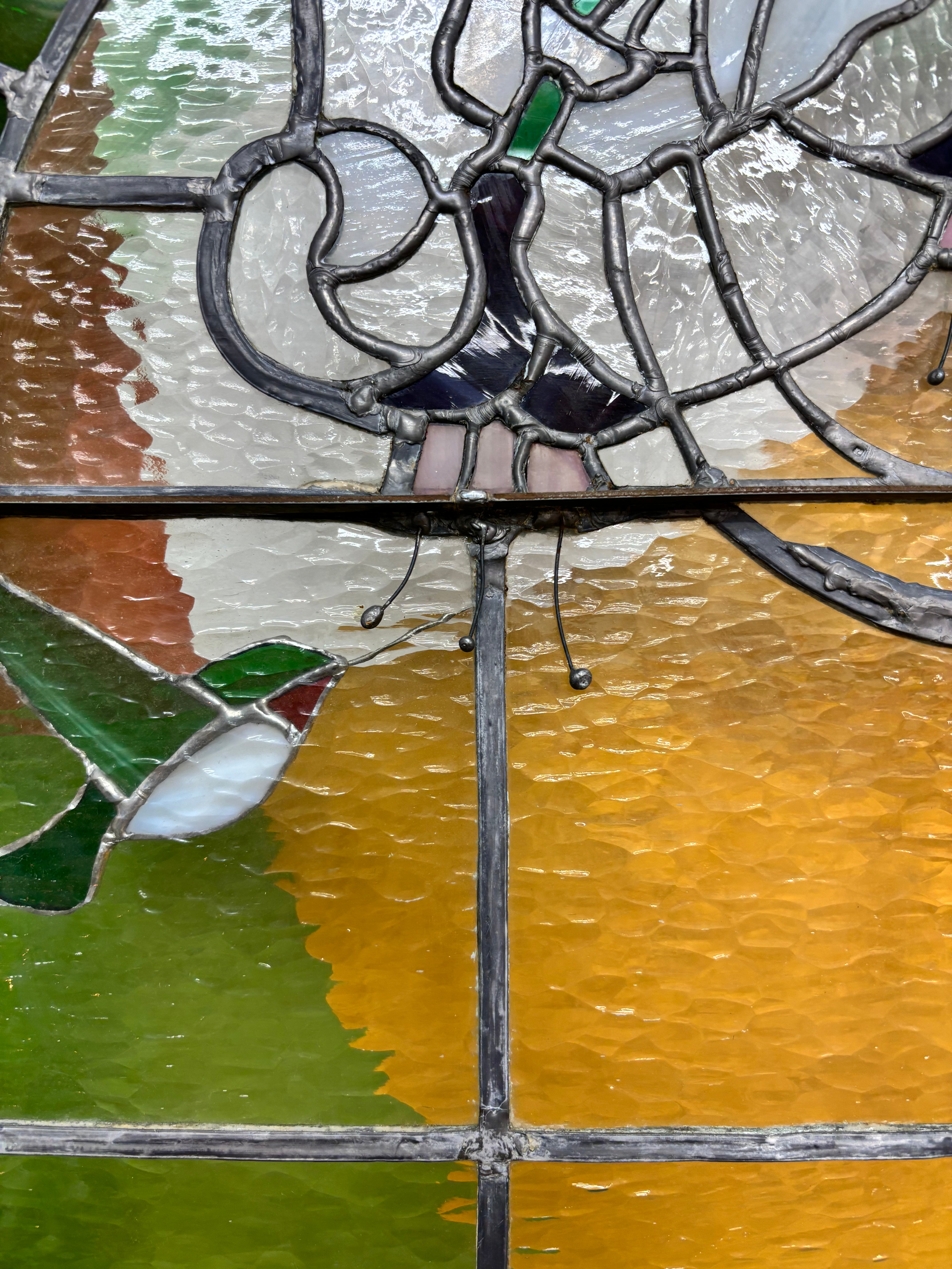 Large Stained Glass Window Panel