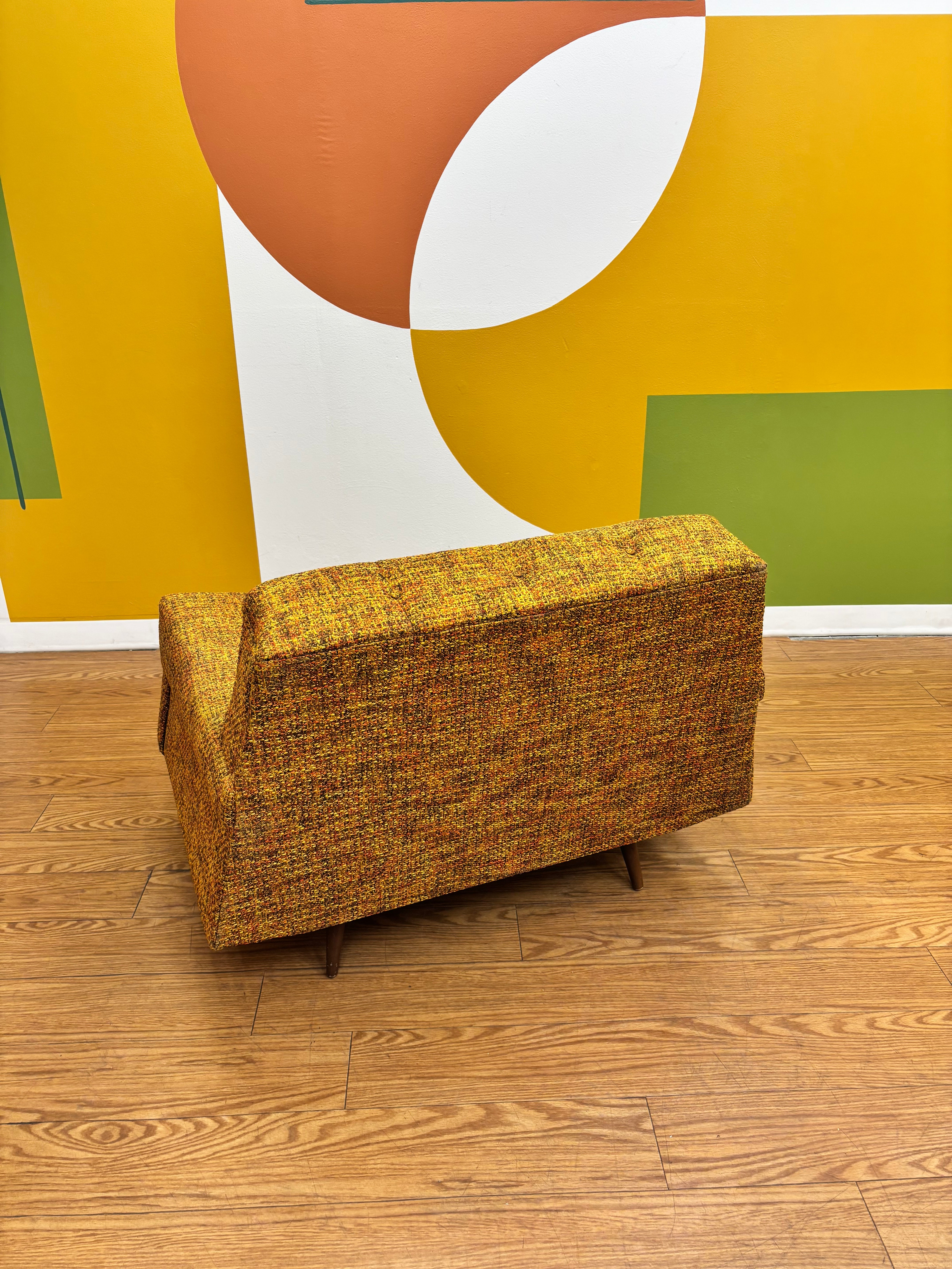 Yellow Tweed Armchair