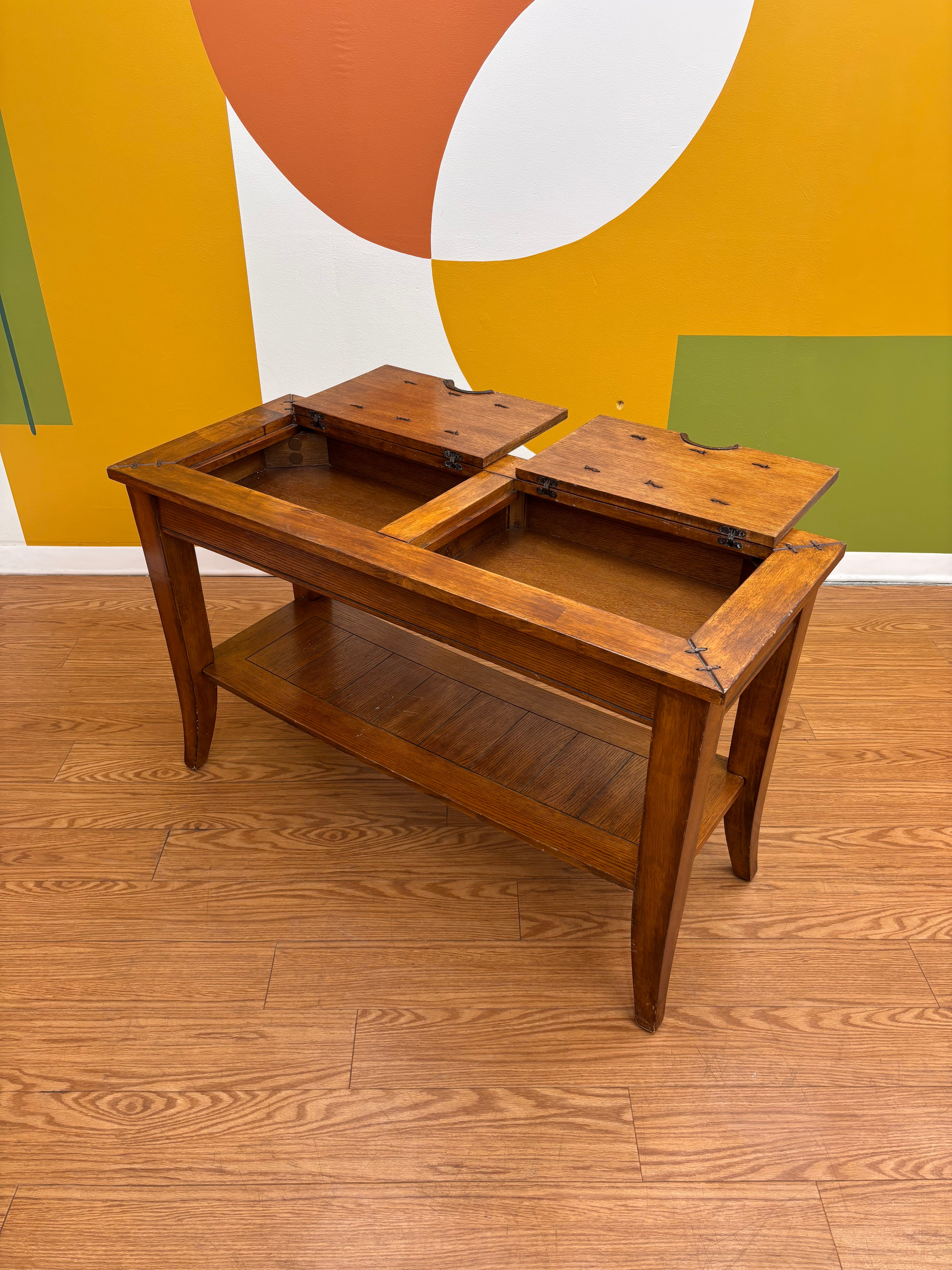 Wood Console Table with Storage