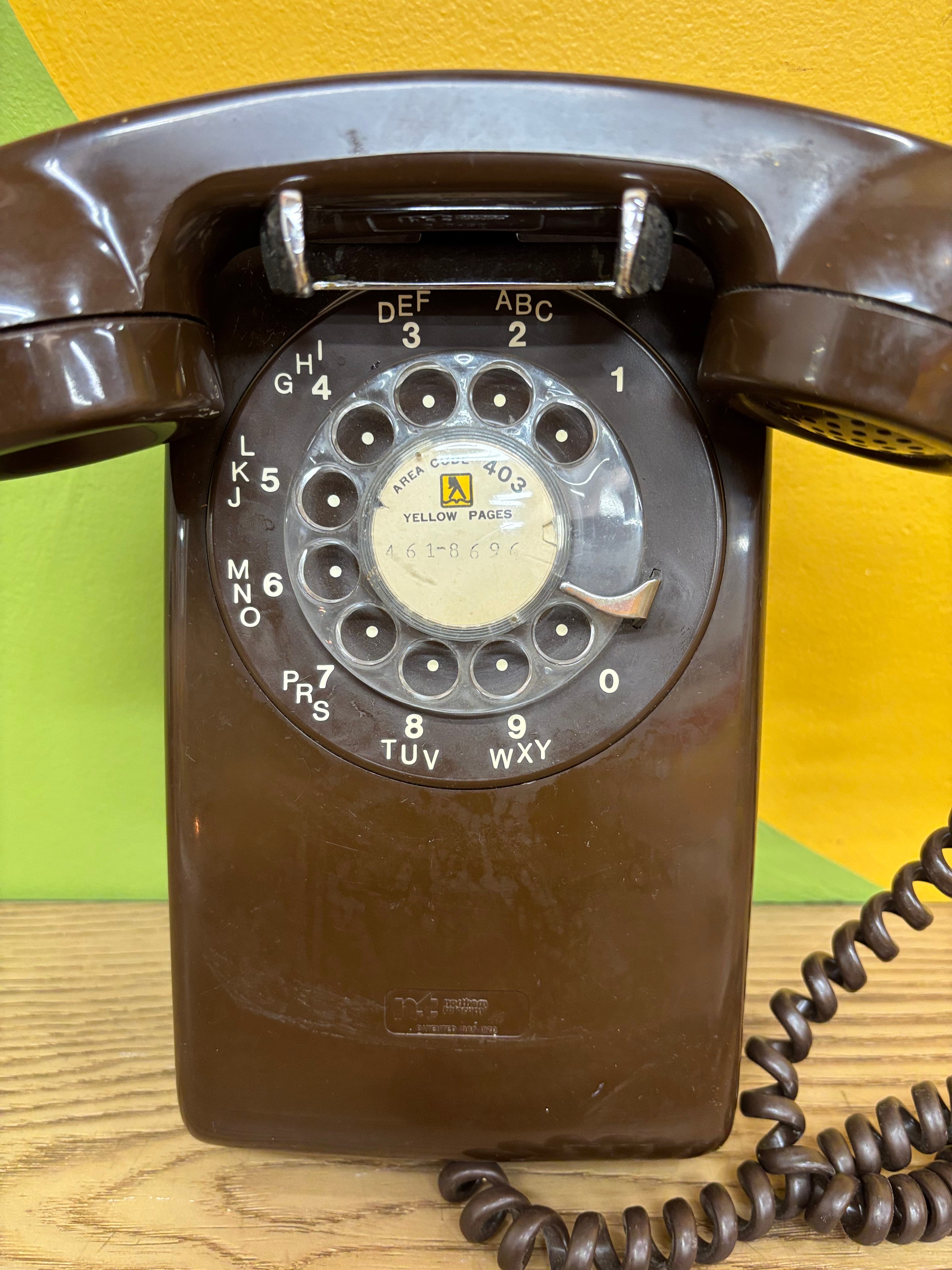 Brown Rotary Dial Phone