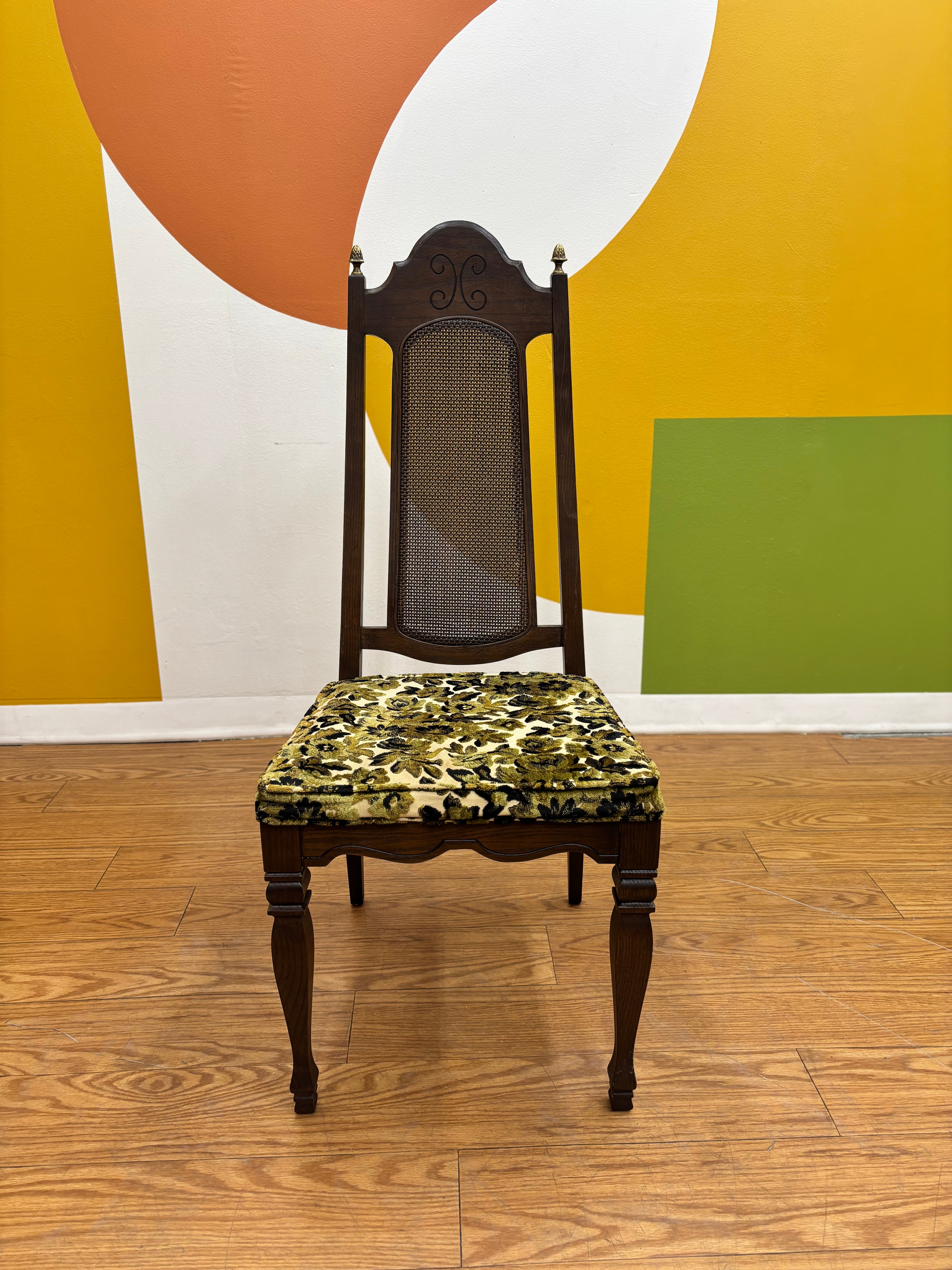Green Floral Dining Chair (4)