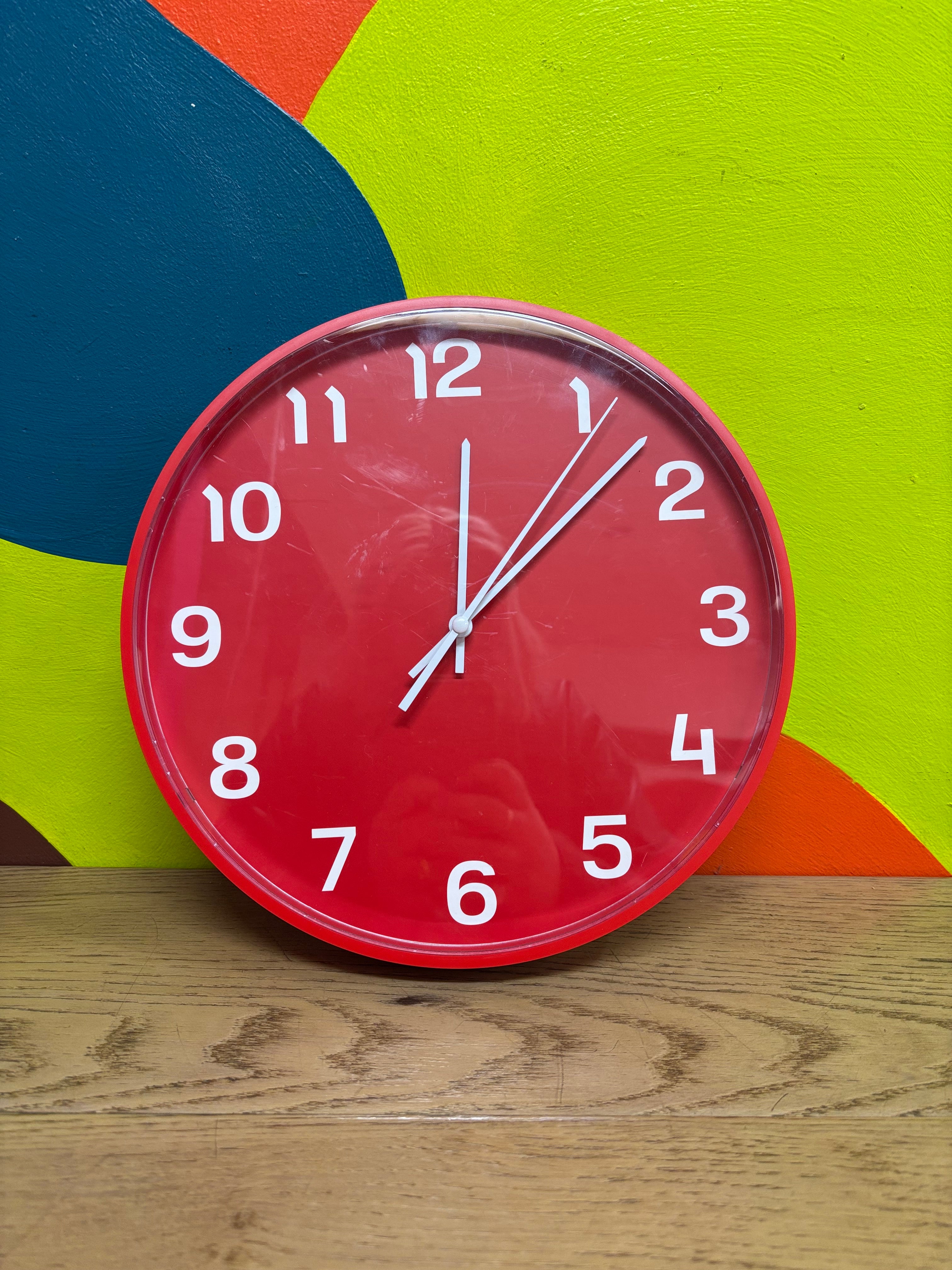 Red Wall Clock