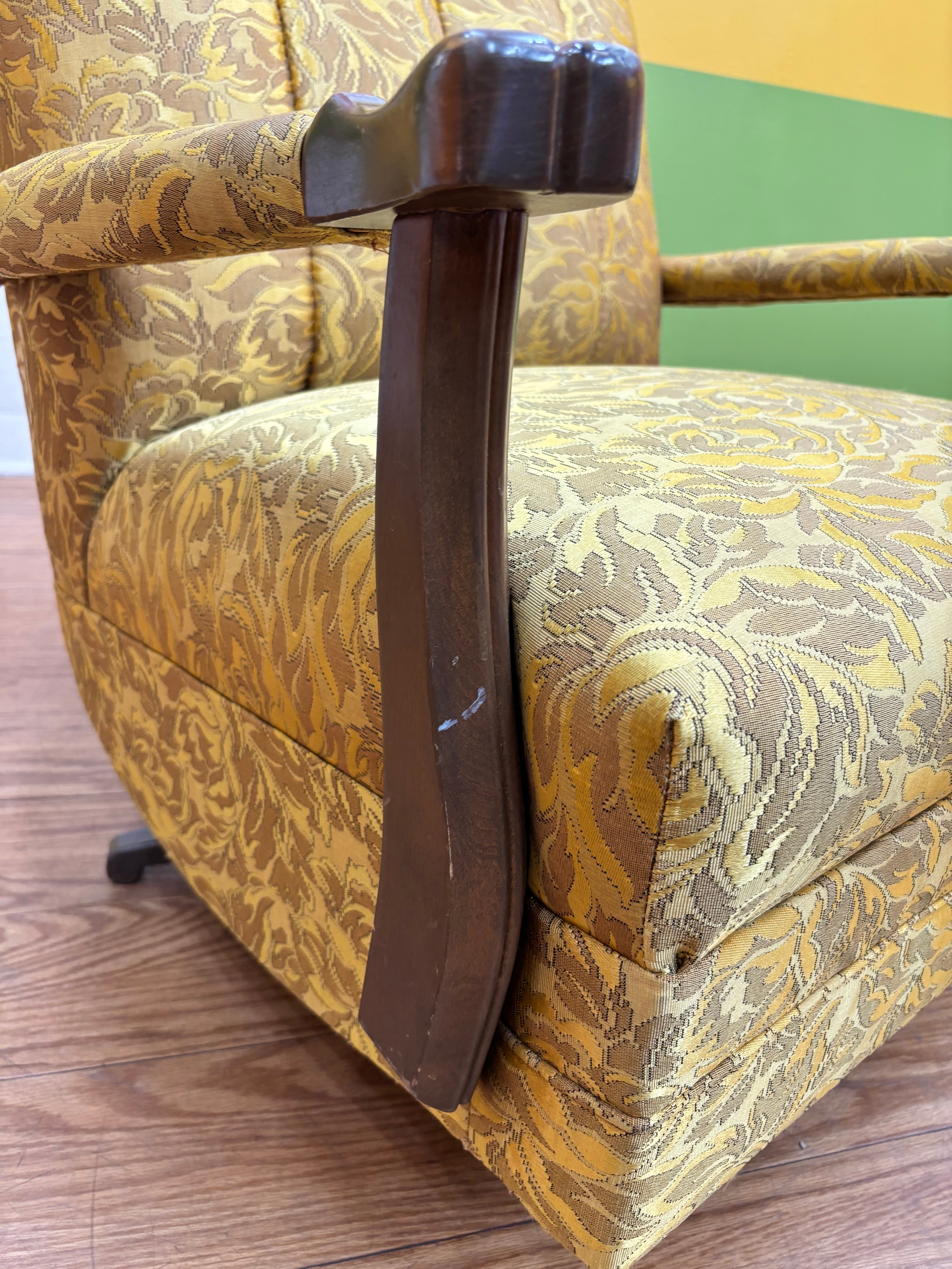 Yellow Swivel Rocking Chair