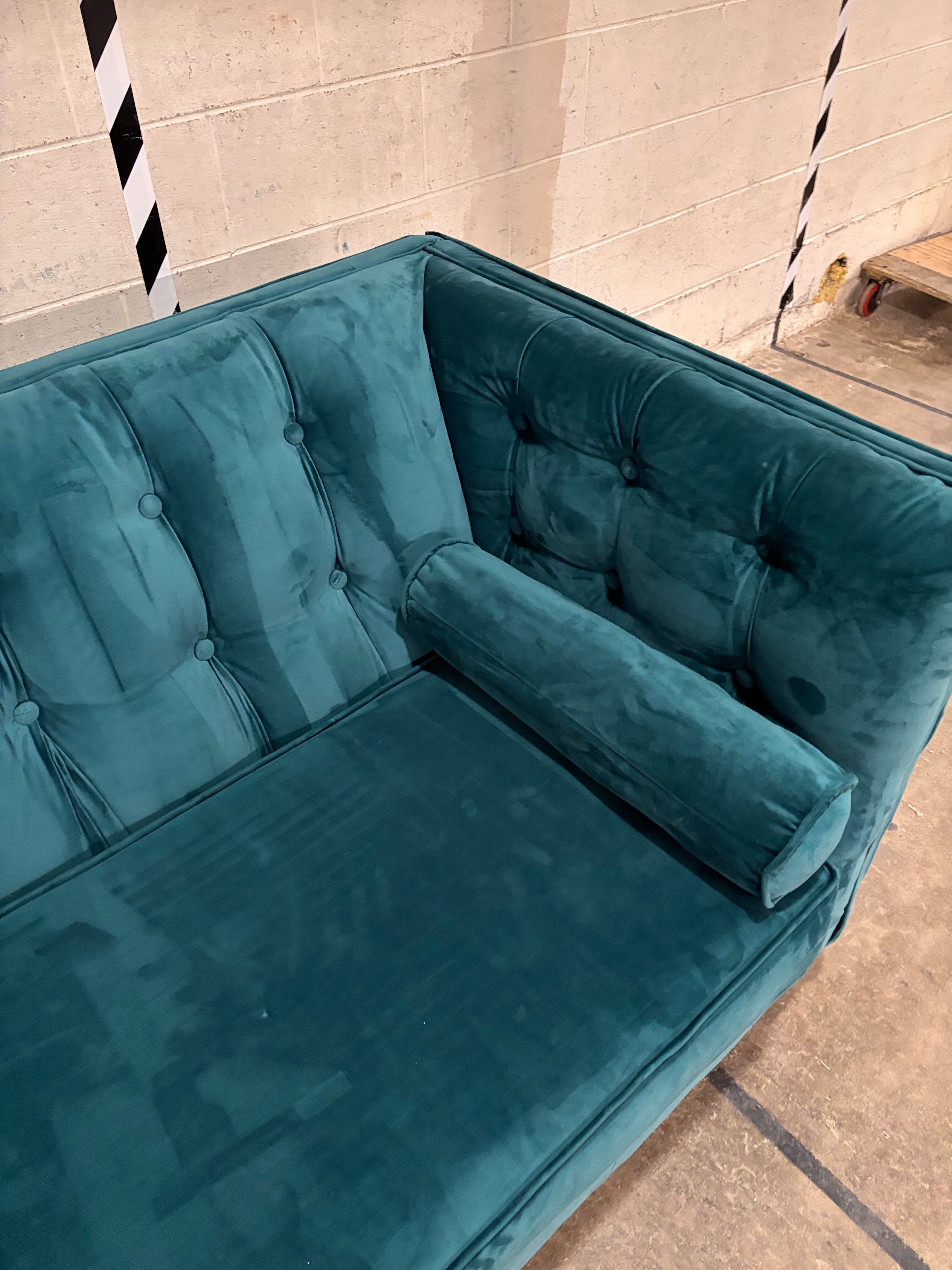 Blue Velvet Sofa