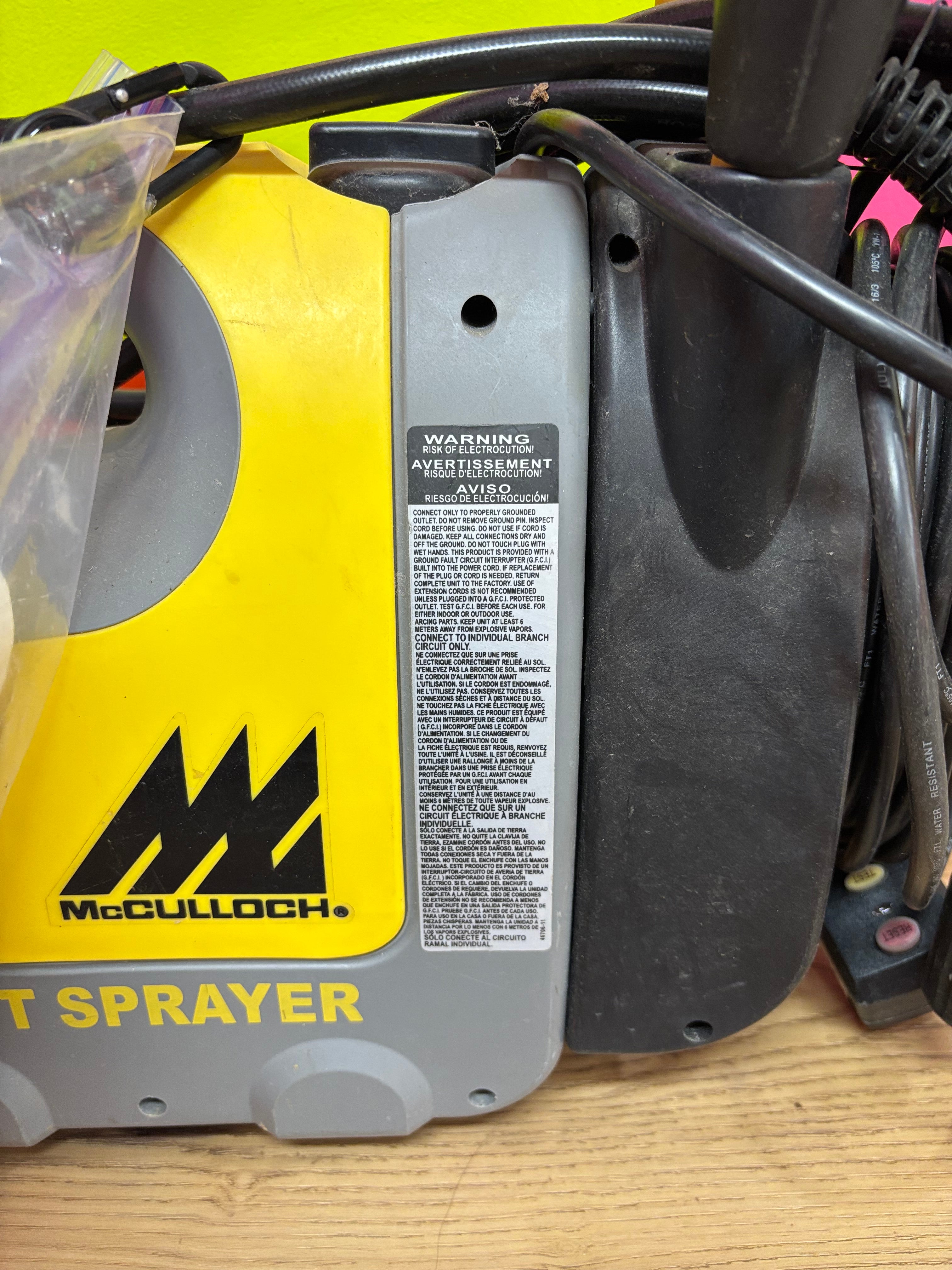 McCulloch High Pressure Jet Sprayer
