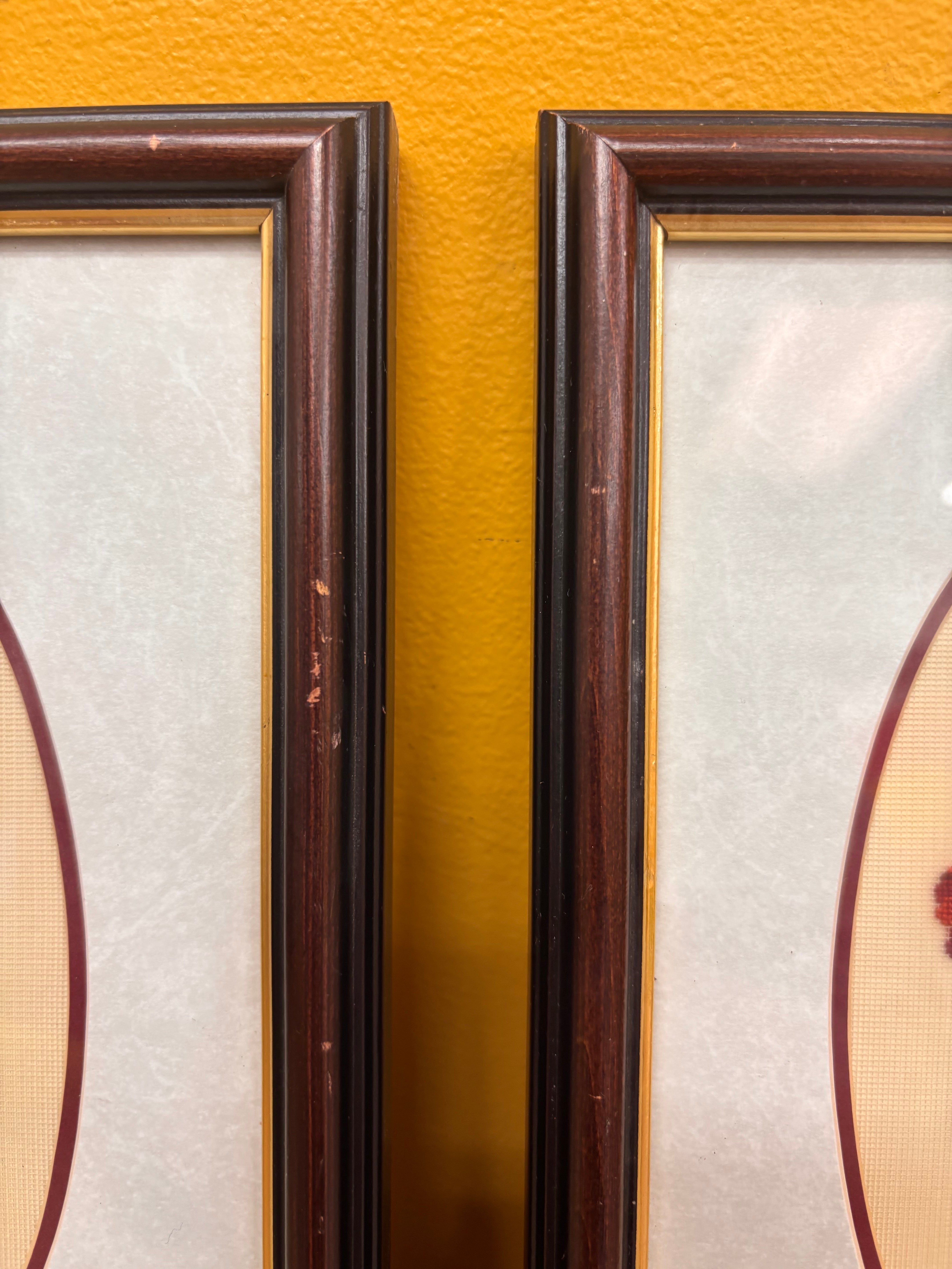 Set of 2 Framed Needlepoint Artwork