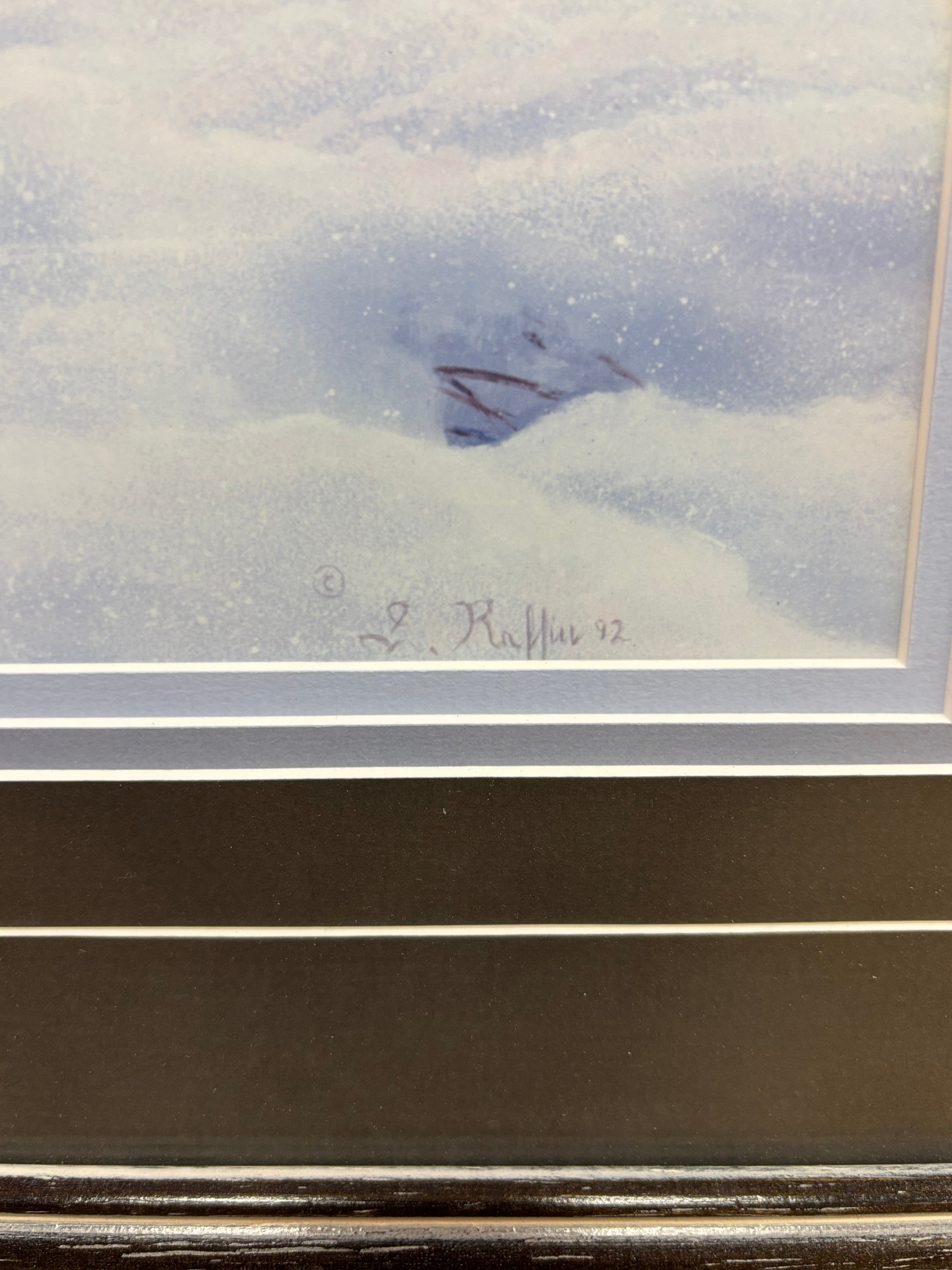 Framed Spirit of the Artic Print by Luke Raffin