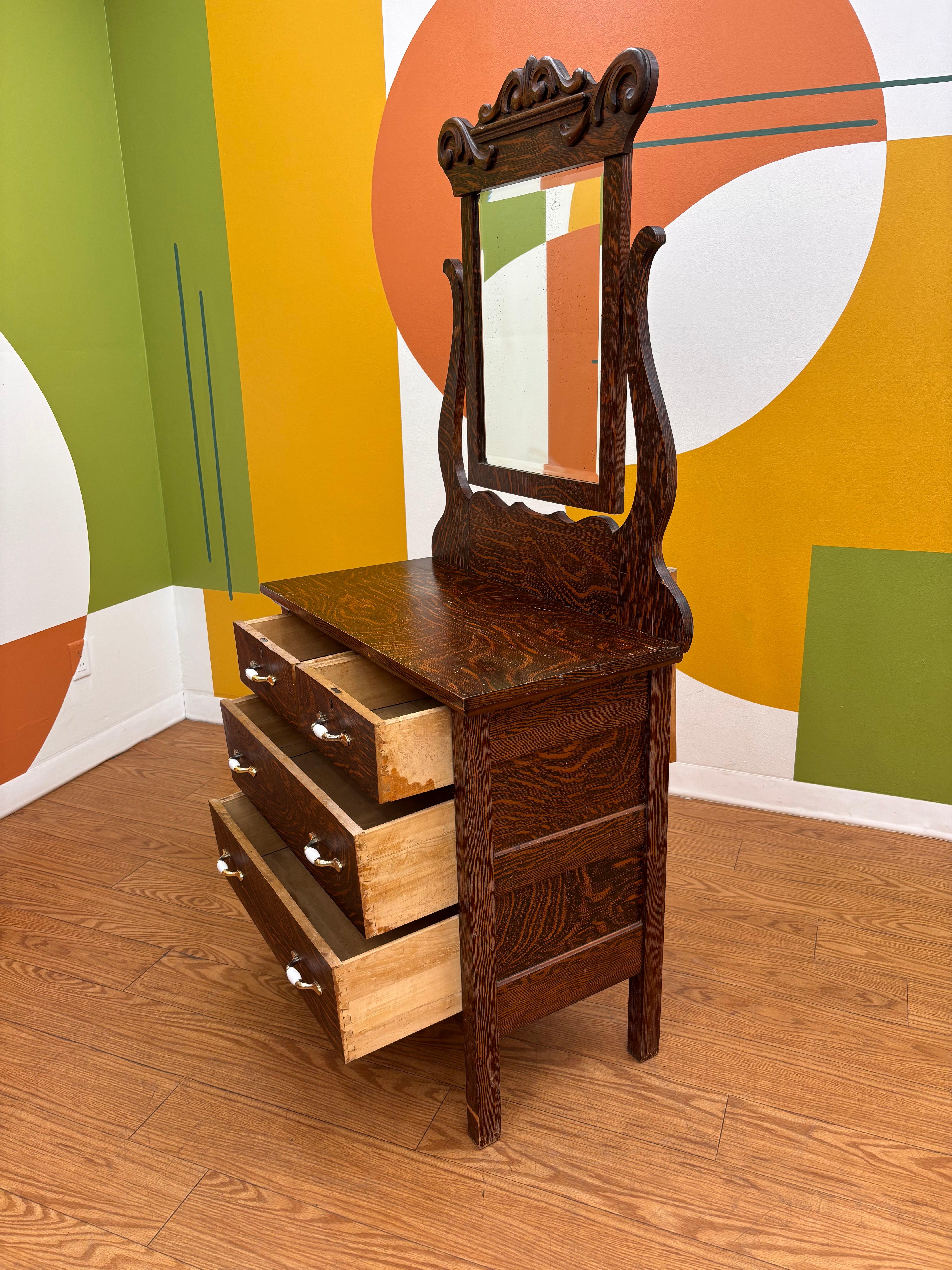 Wood Vanity Dresser