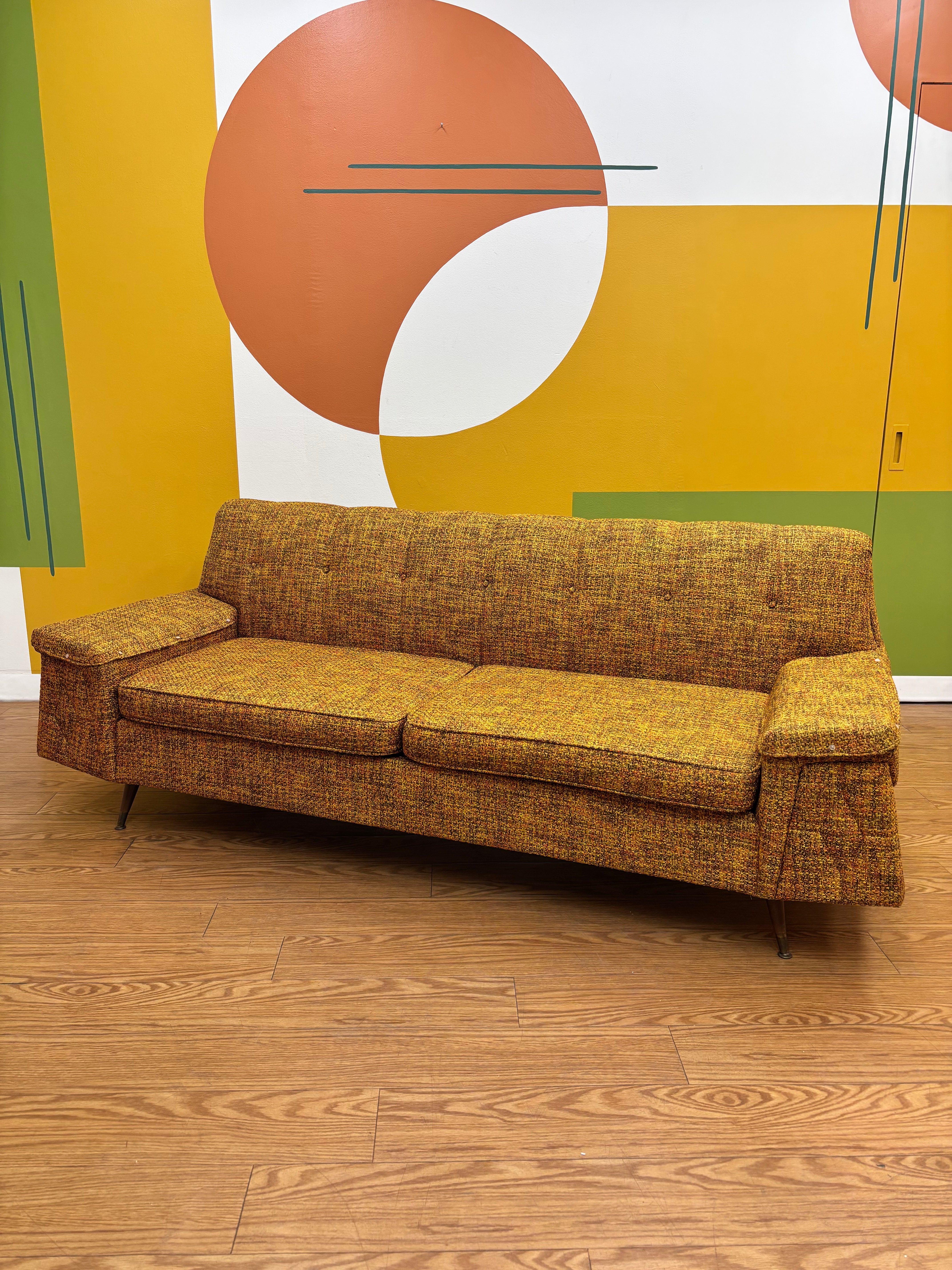 Yellow Tweed Sofa