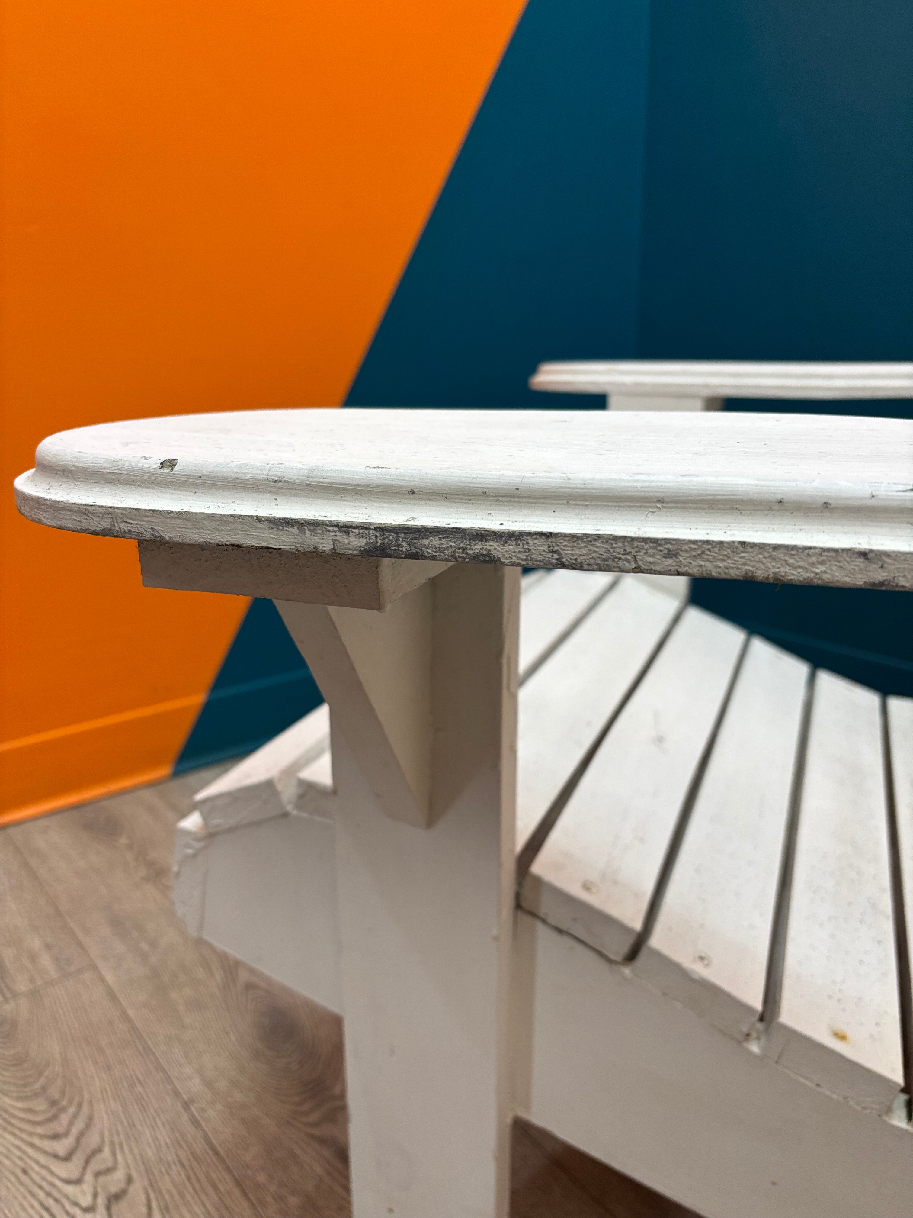 White Wood Adirondack Lounge Chair #2