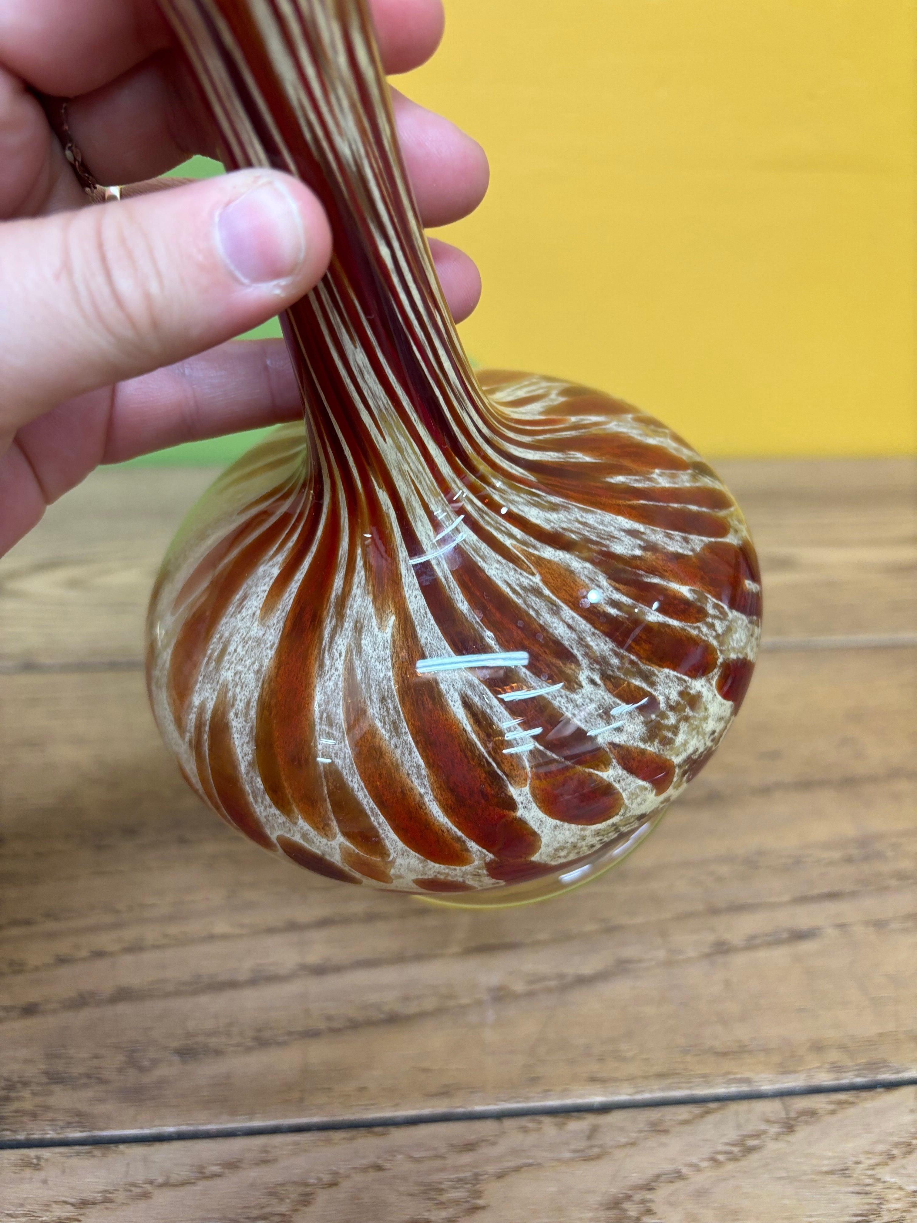 Small Brown Glass Vase