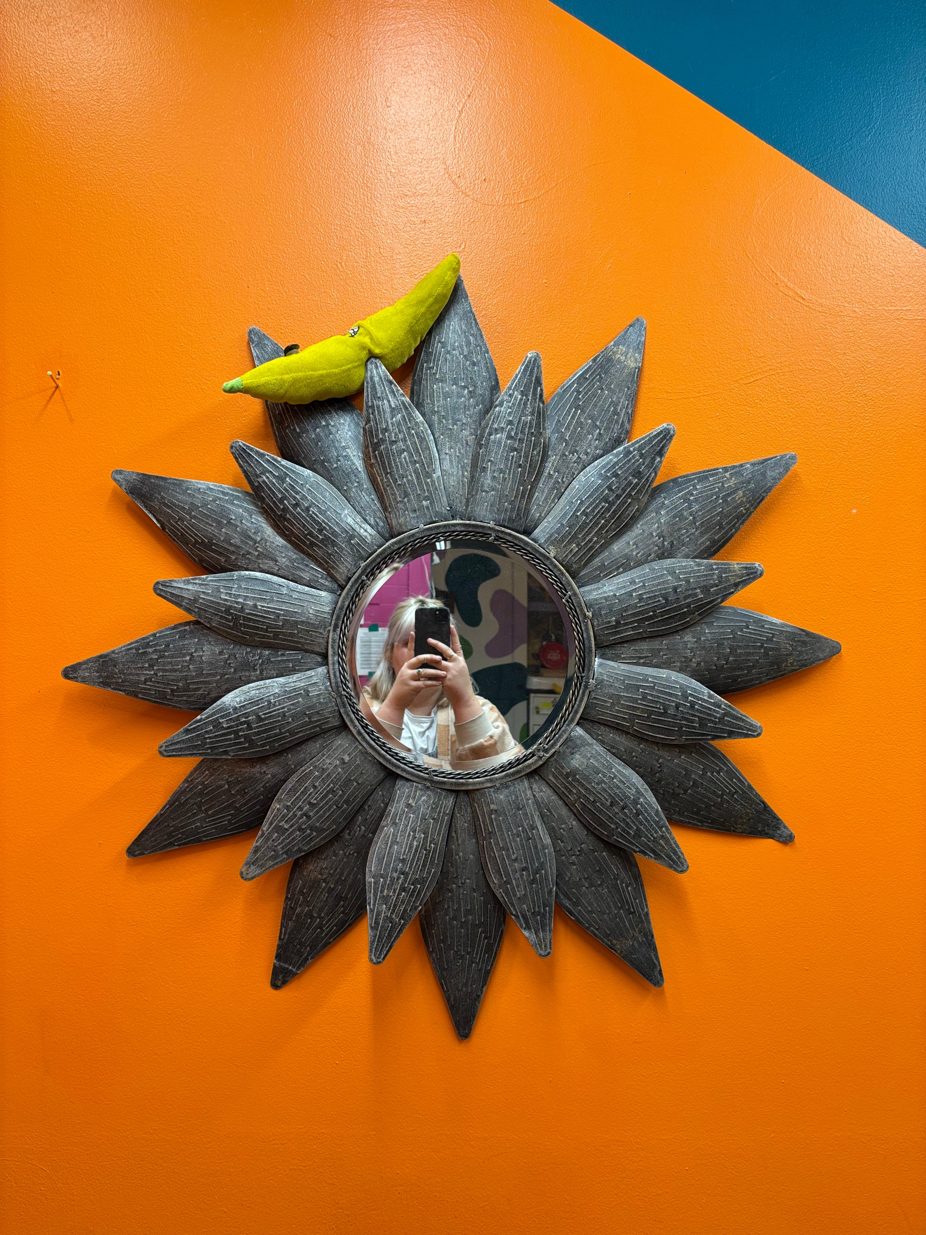 Sunburst Shaped Wall Mirror