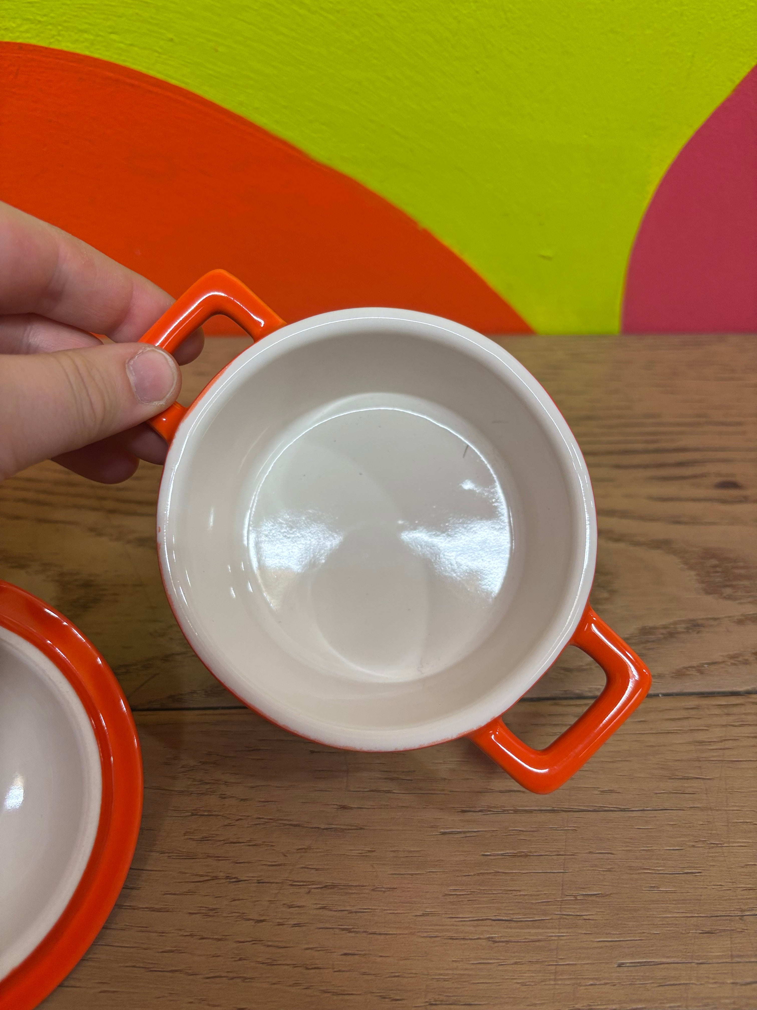 Lagostina Stoneware Mini Casserole Dish - Orange