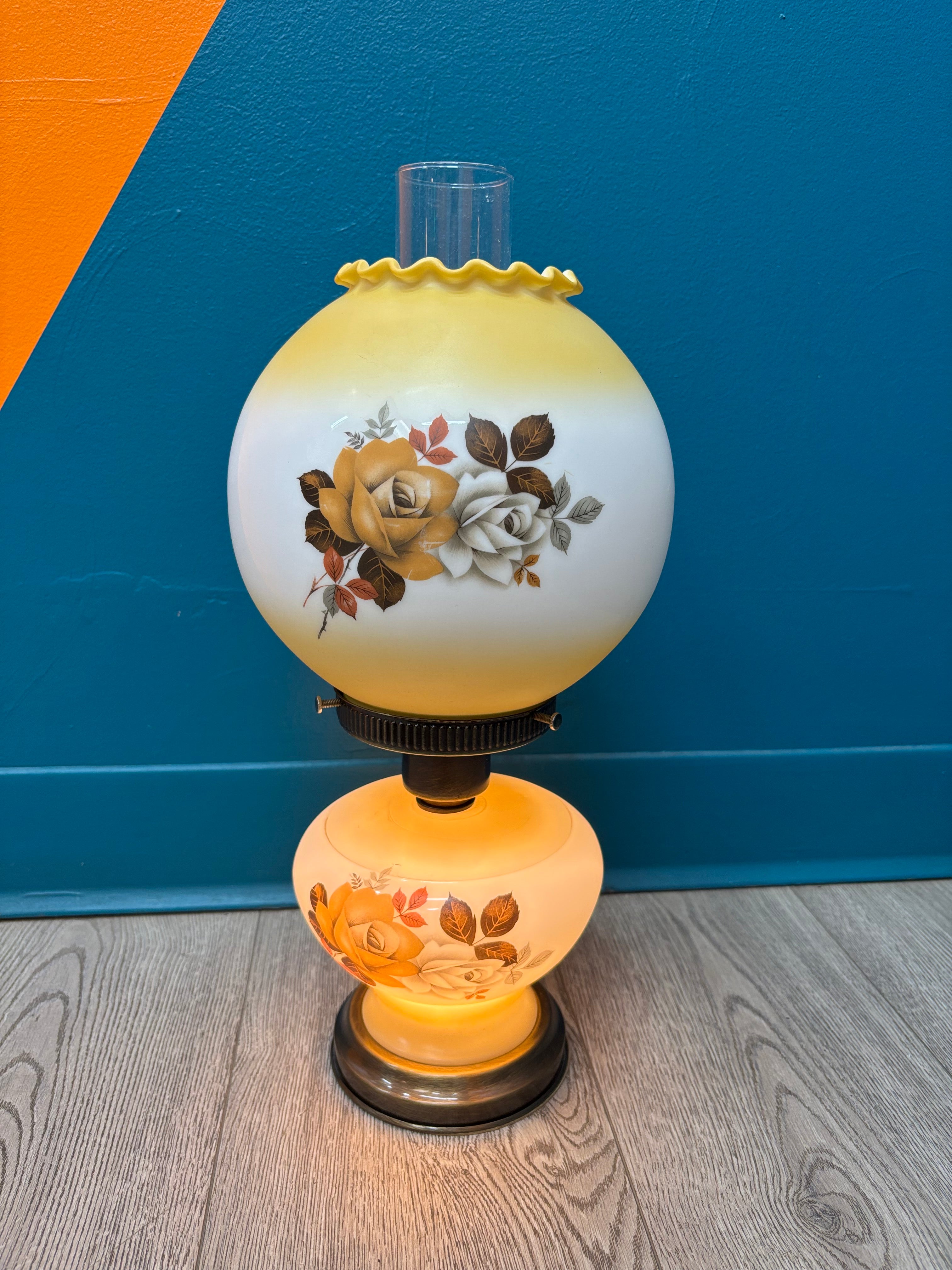 Floral Hurricane Lamp #2