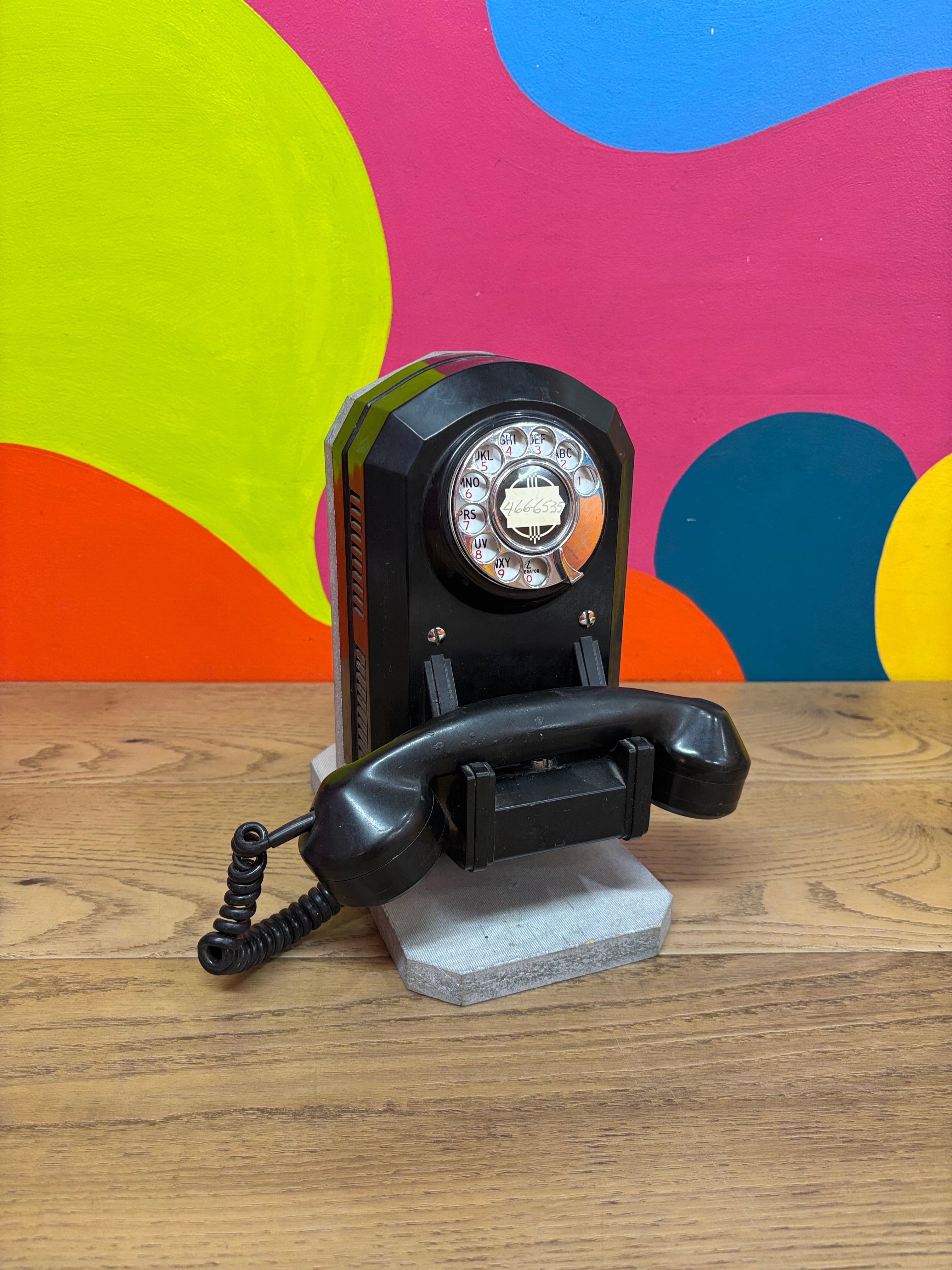 Black Rotary Phone