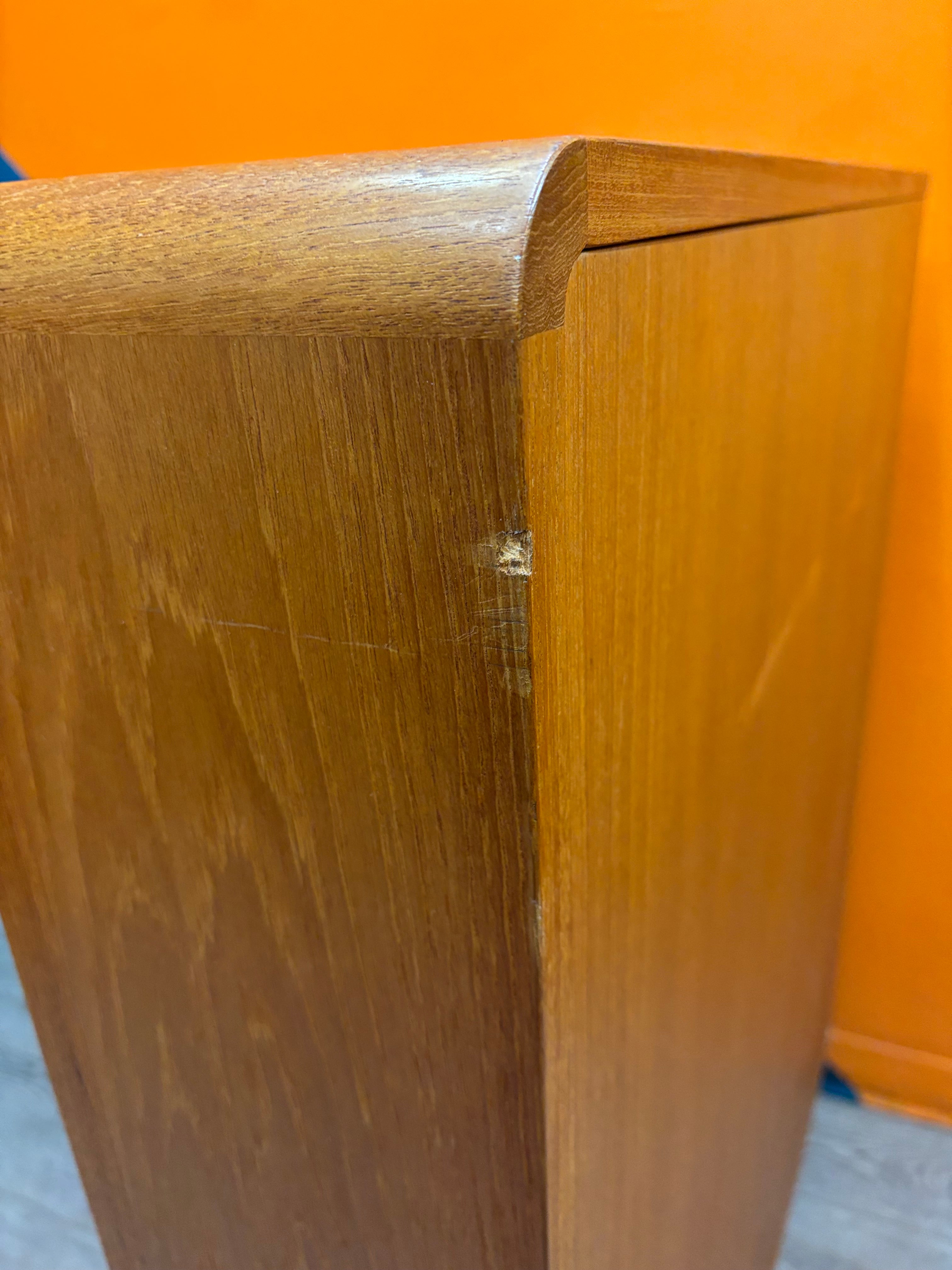 Rolling Wood Corner TV Cabinet