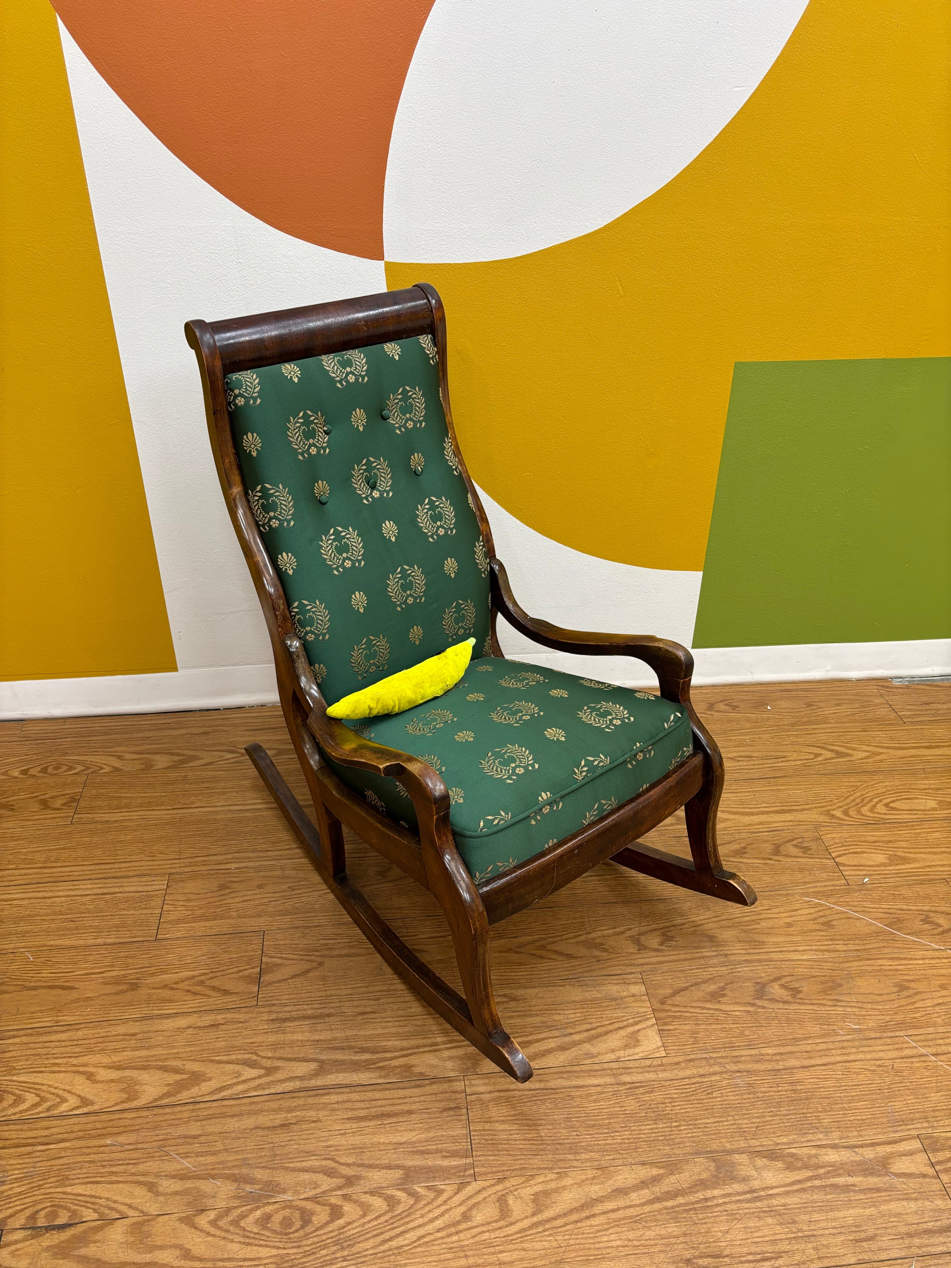 Green Wood Rocking Chair