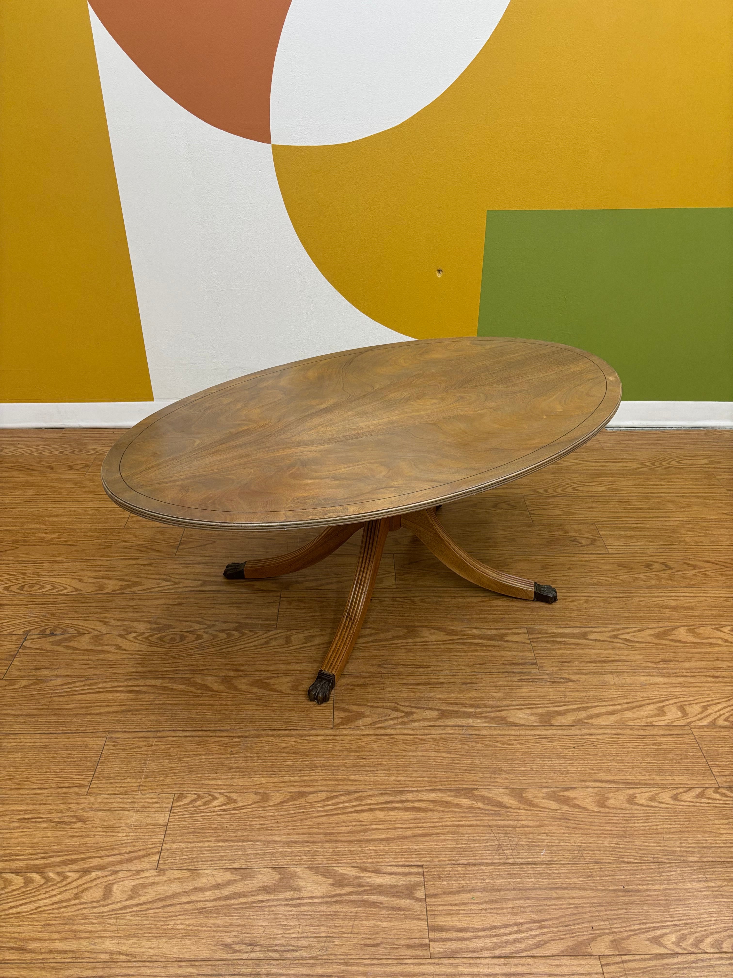 Wood Oval Coffee Table