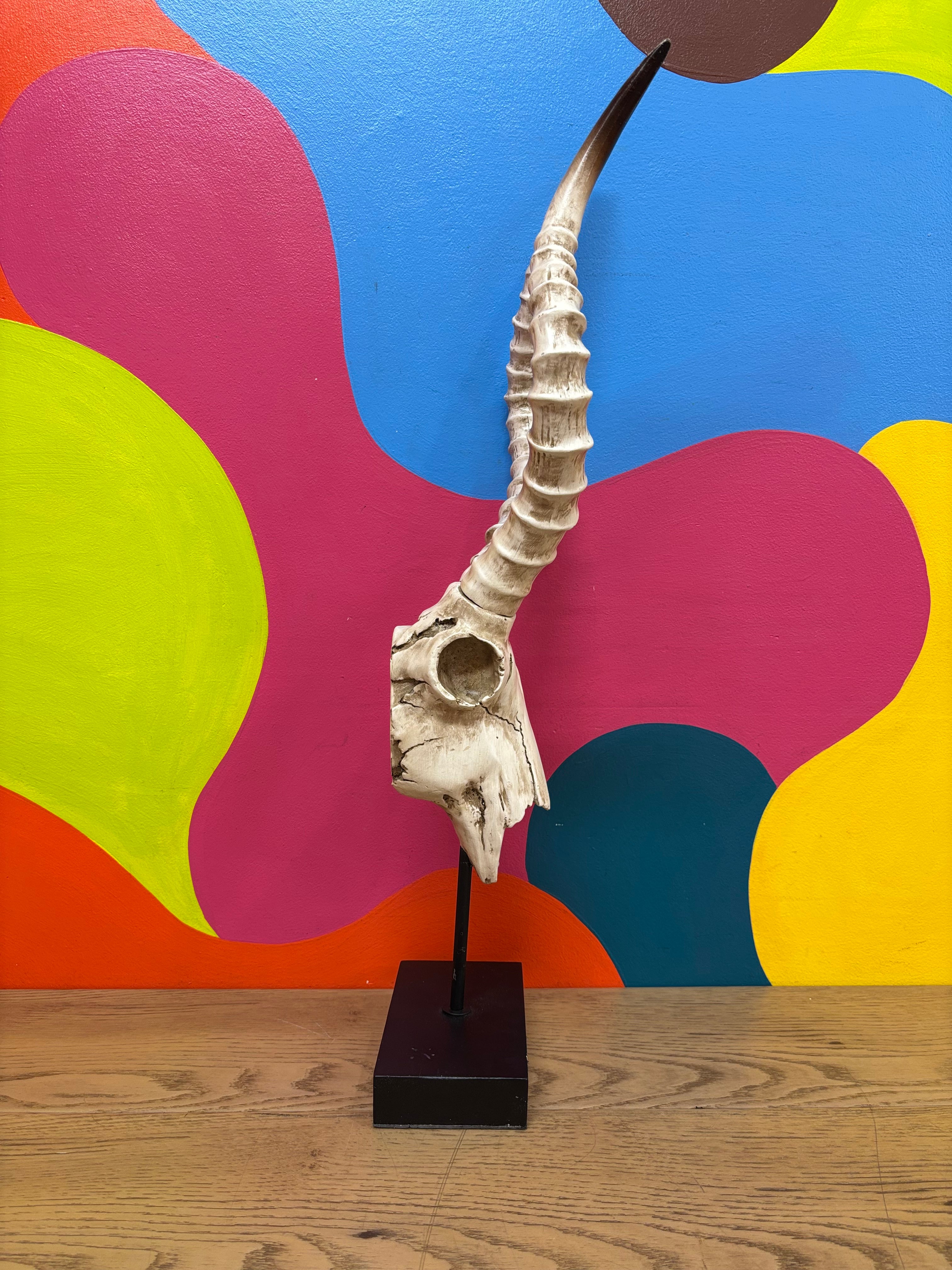 Long Horn Skull Decor