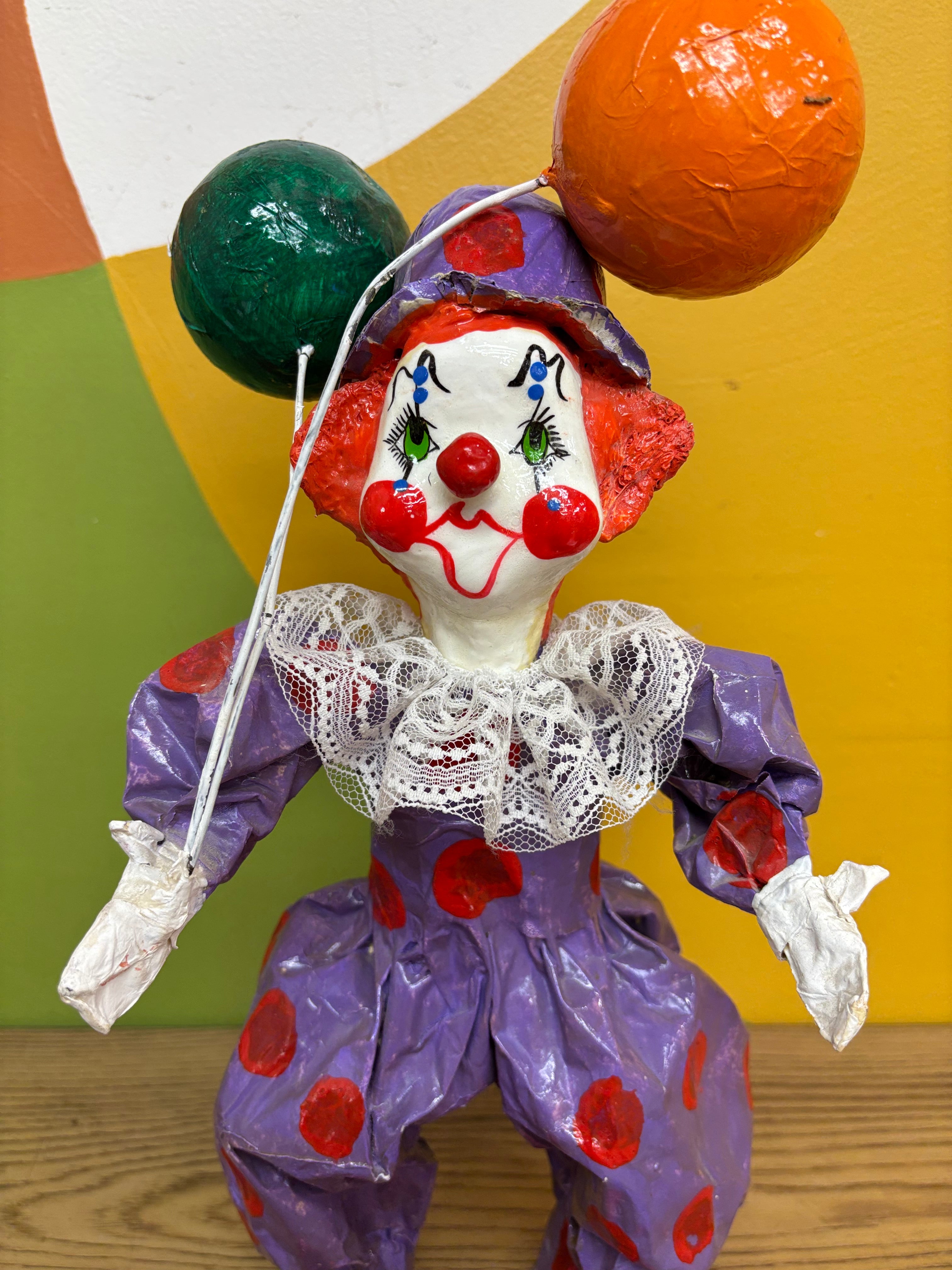 Paper Mache Clown Statue