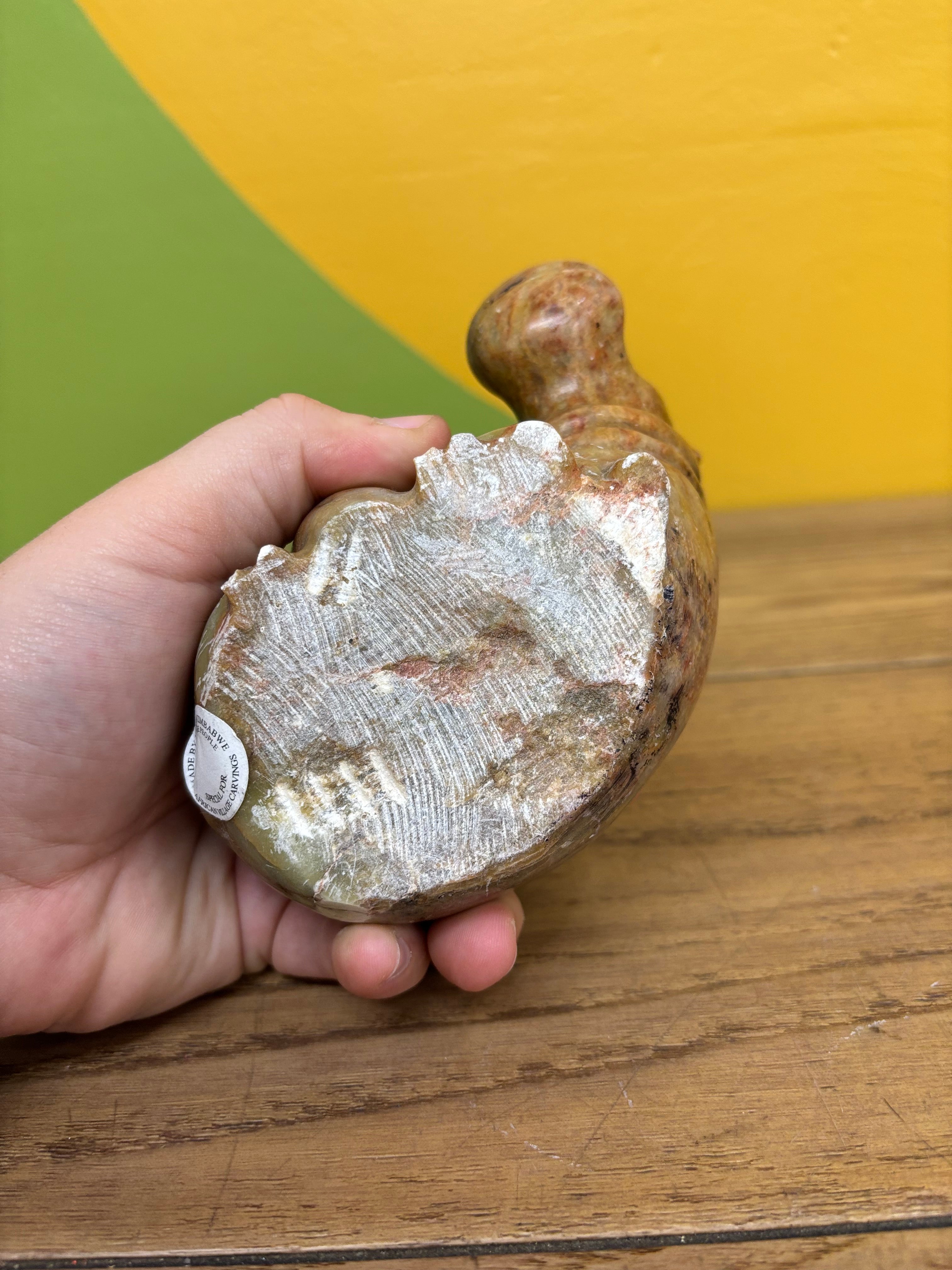 Stone Hippo Figurine