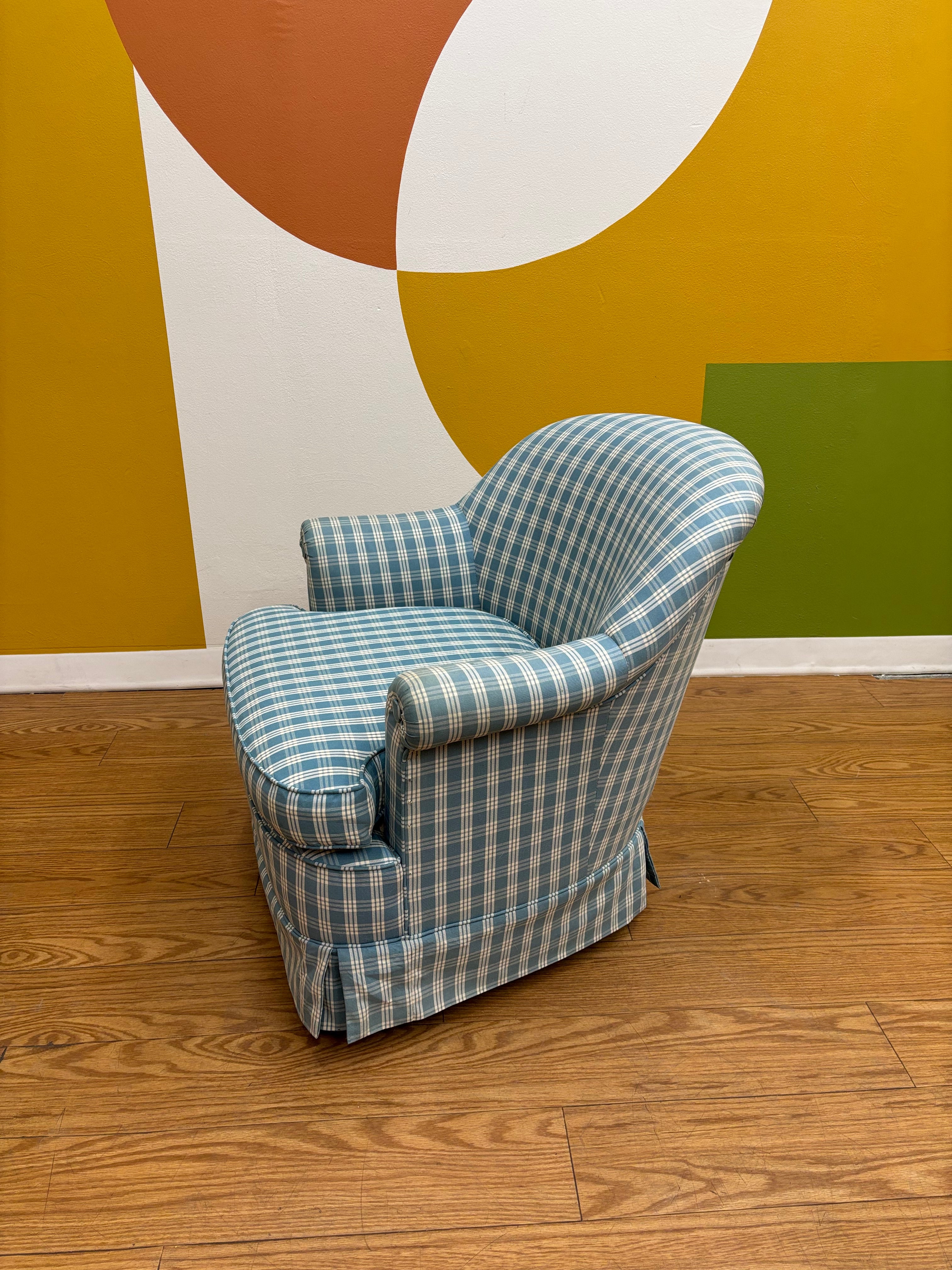 Blue Gingham Chair