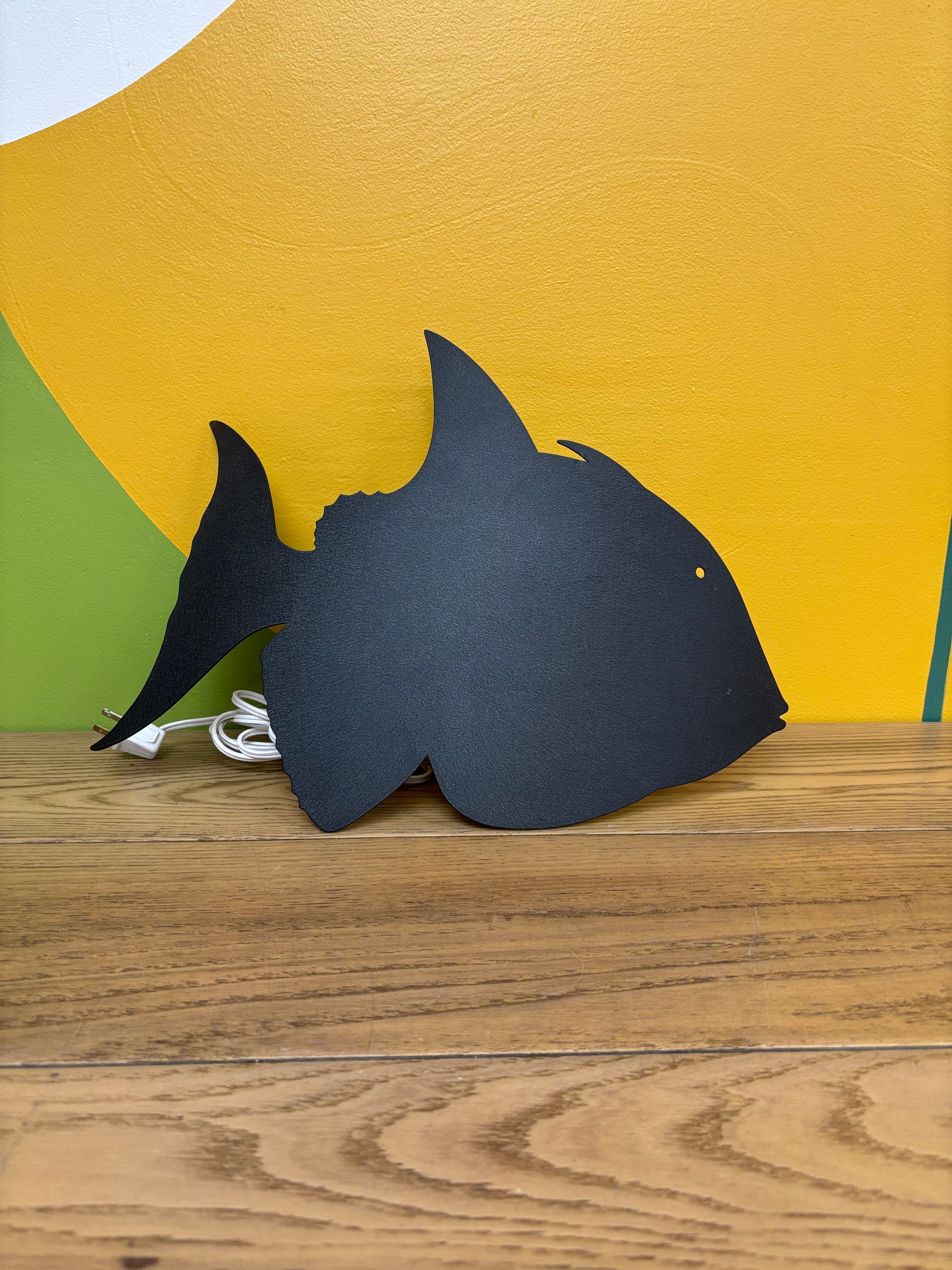 Metal Wall Fish Lamp