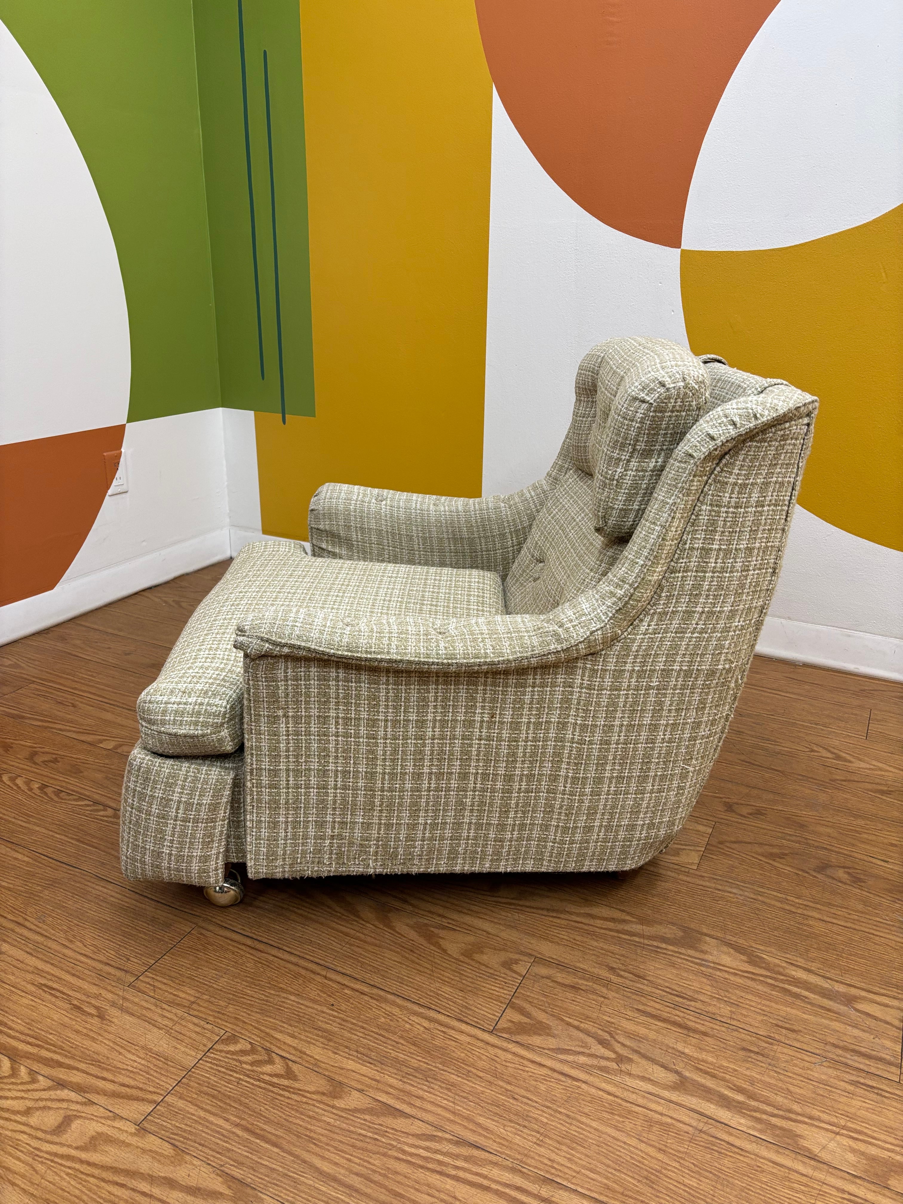 Tweed Reclining Armchair