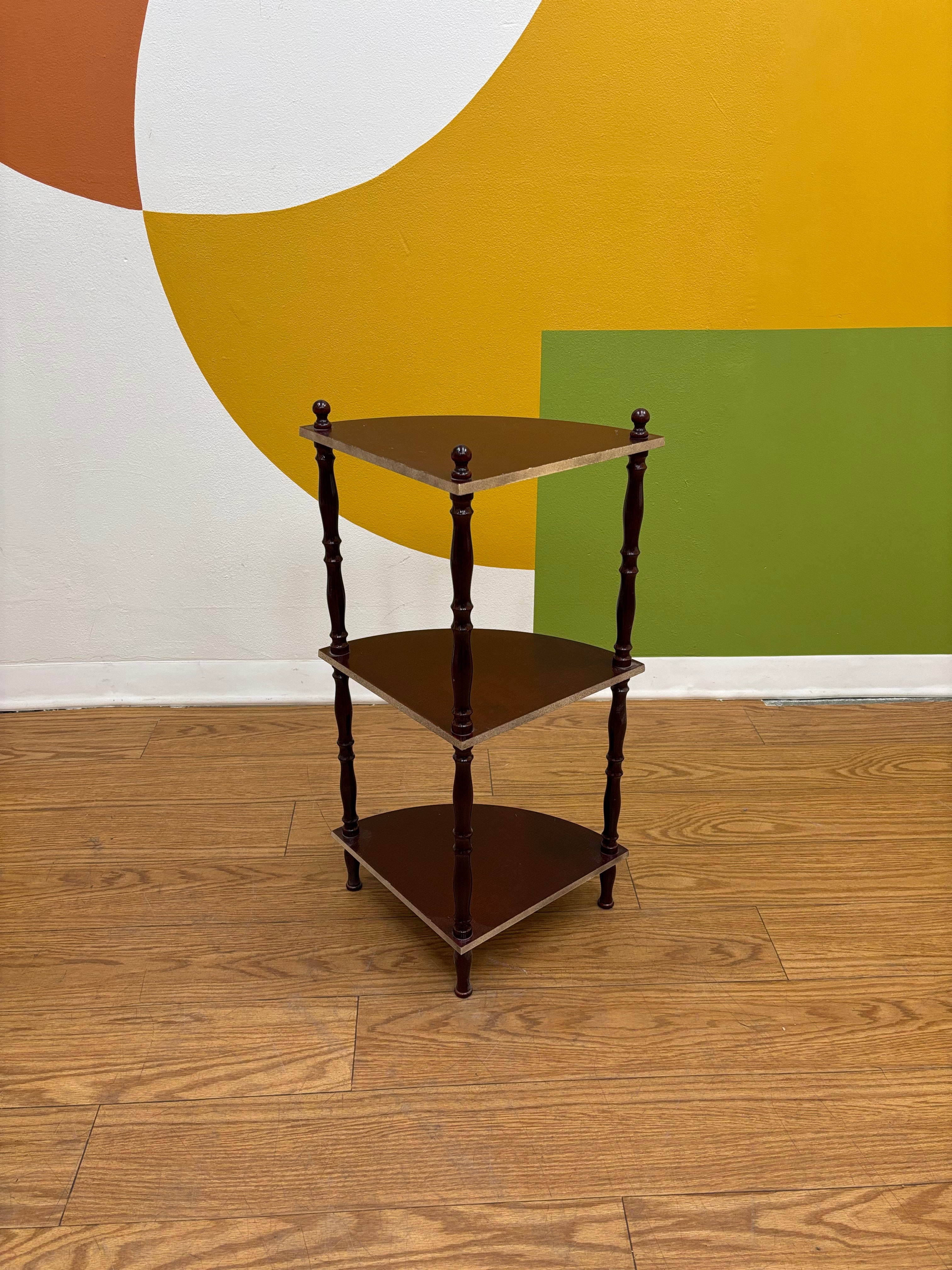 3 Tier Wood Corner Shelf
