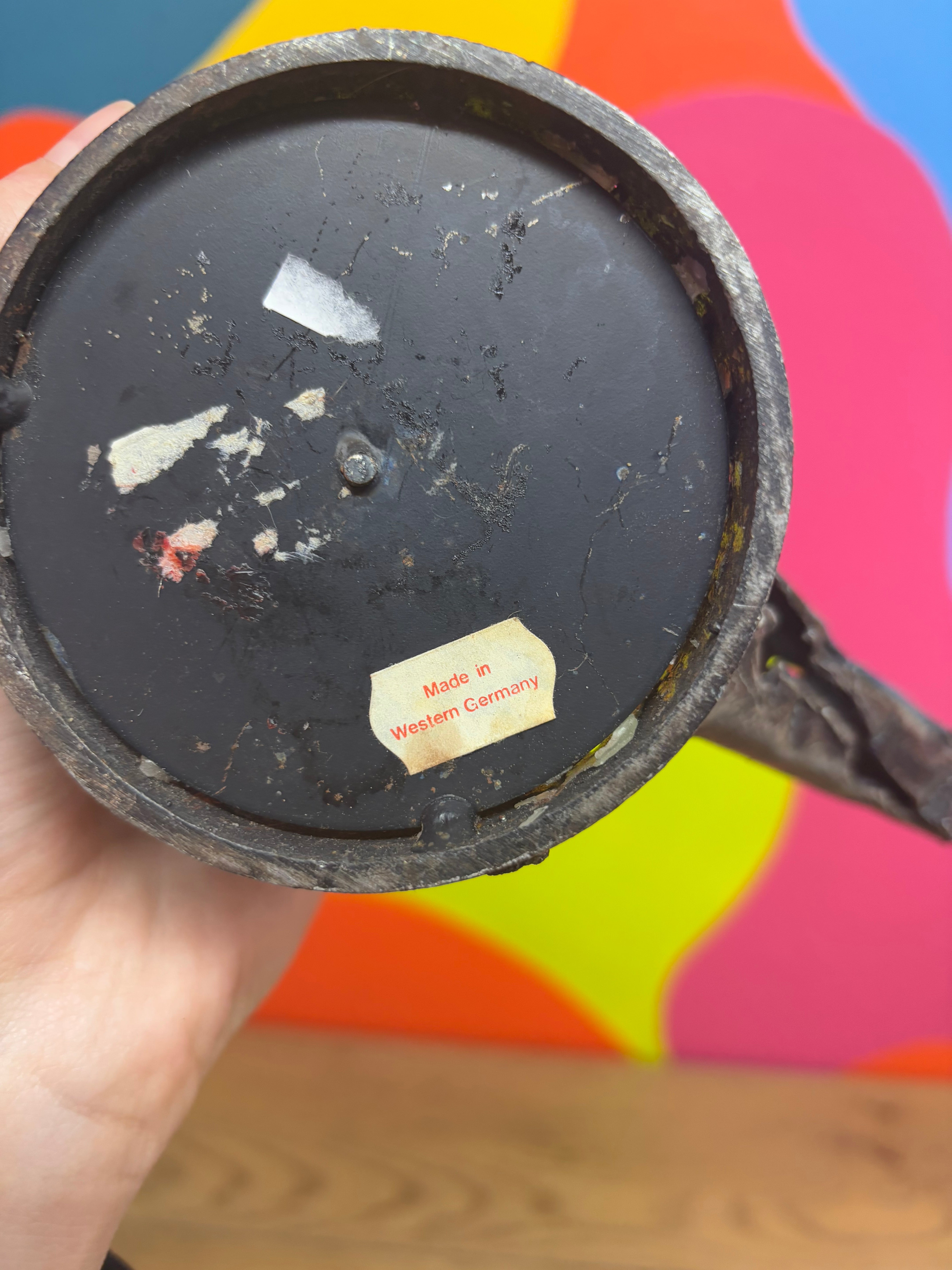 Metal Watering Can Tree Trunk Candle Holder