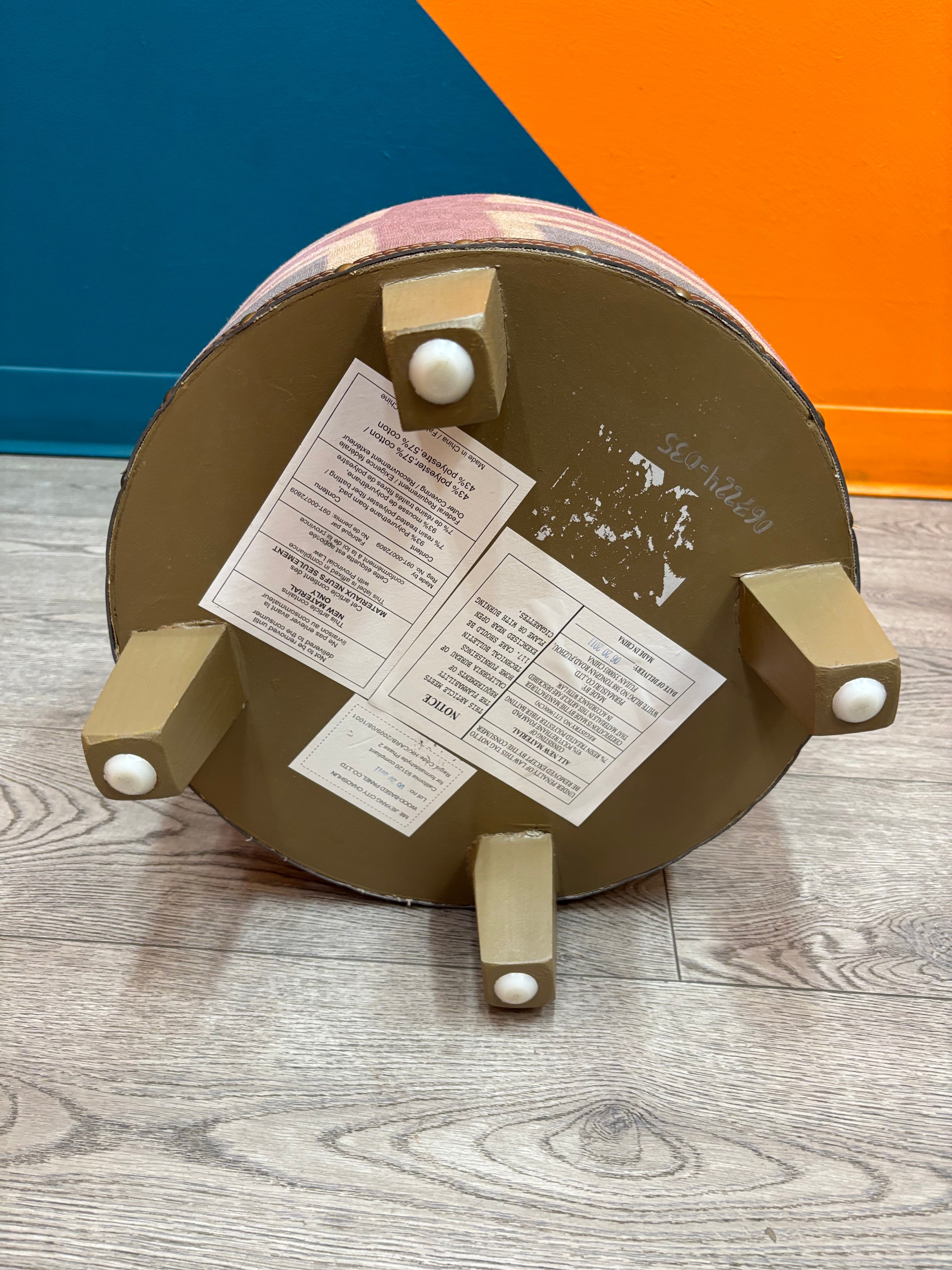Round Union Jack Stool