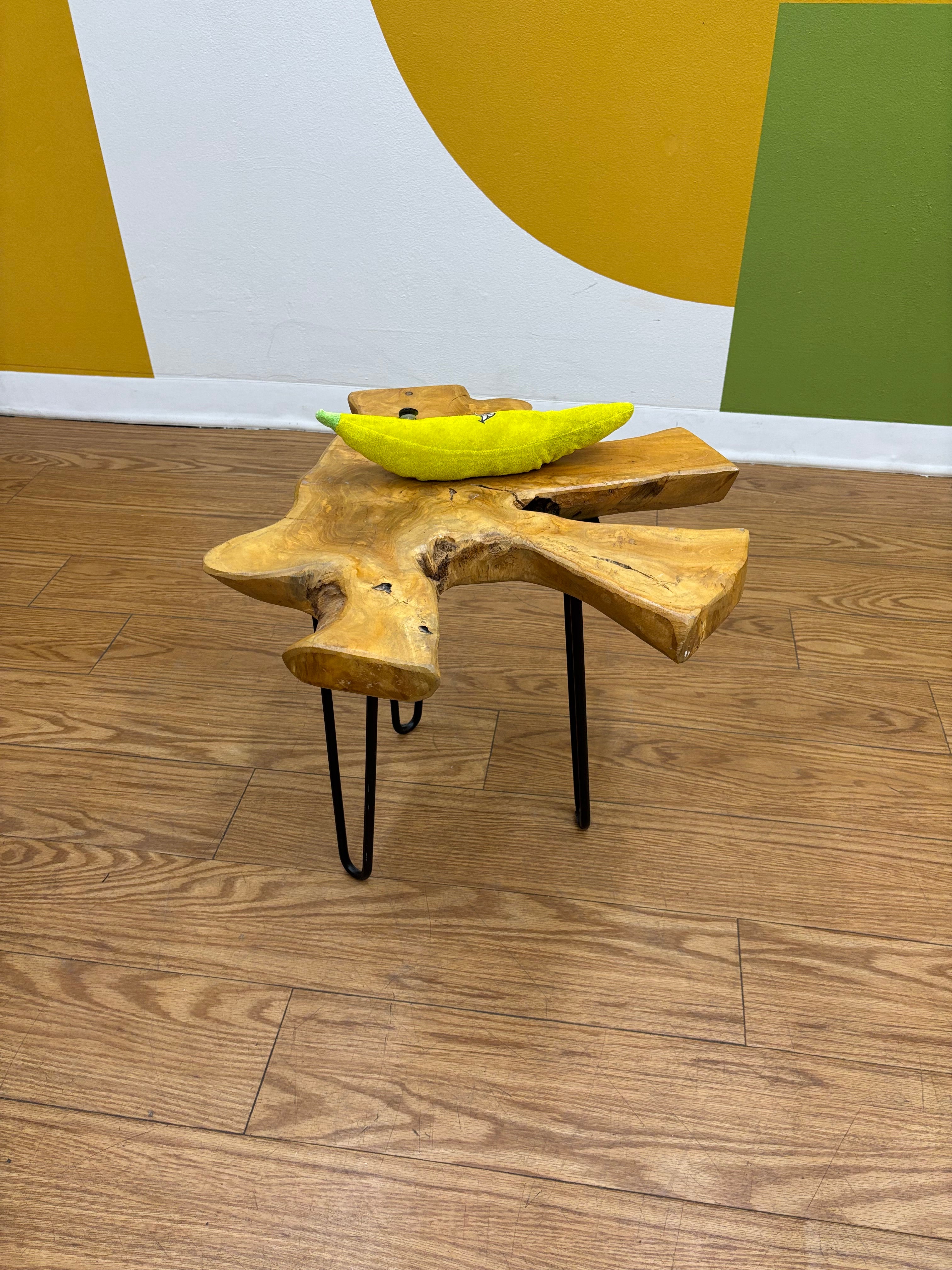 Live Edge Wood Side Table