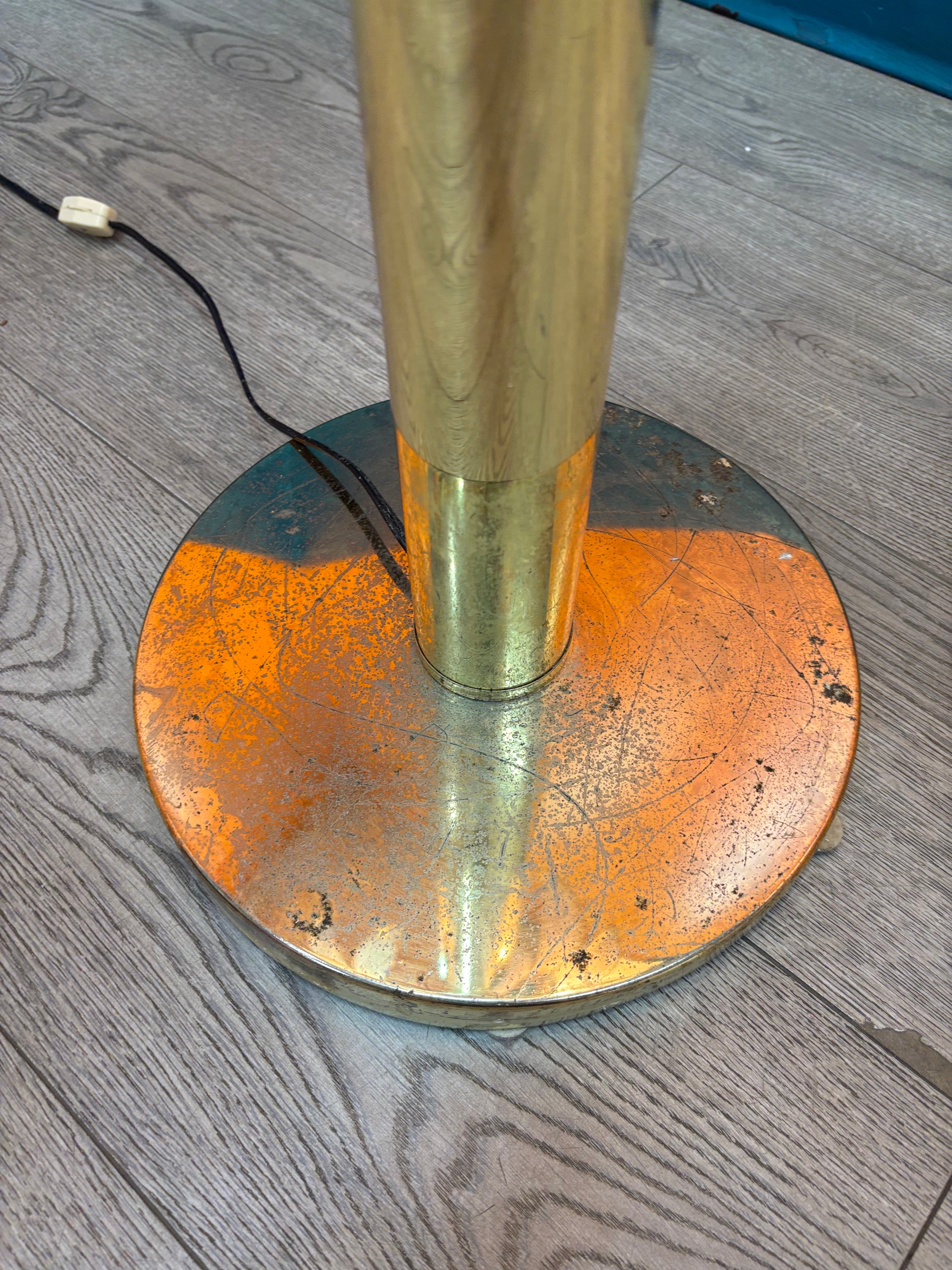 Pink & Gold Floor Lotus Lamp