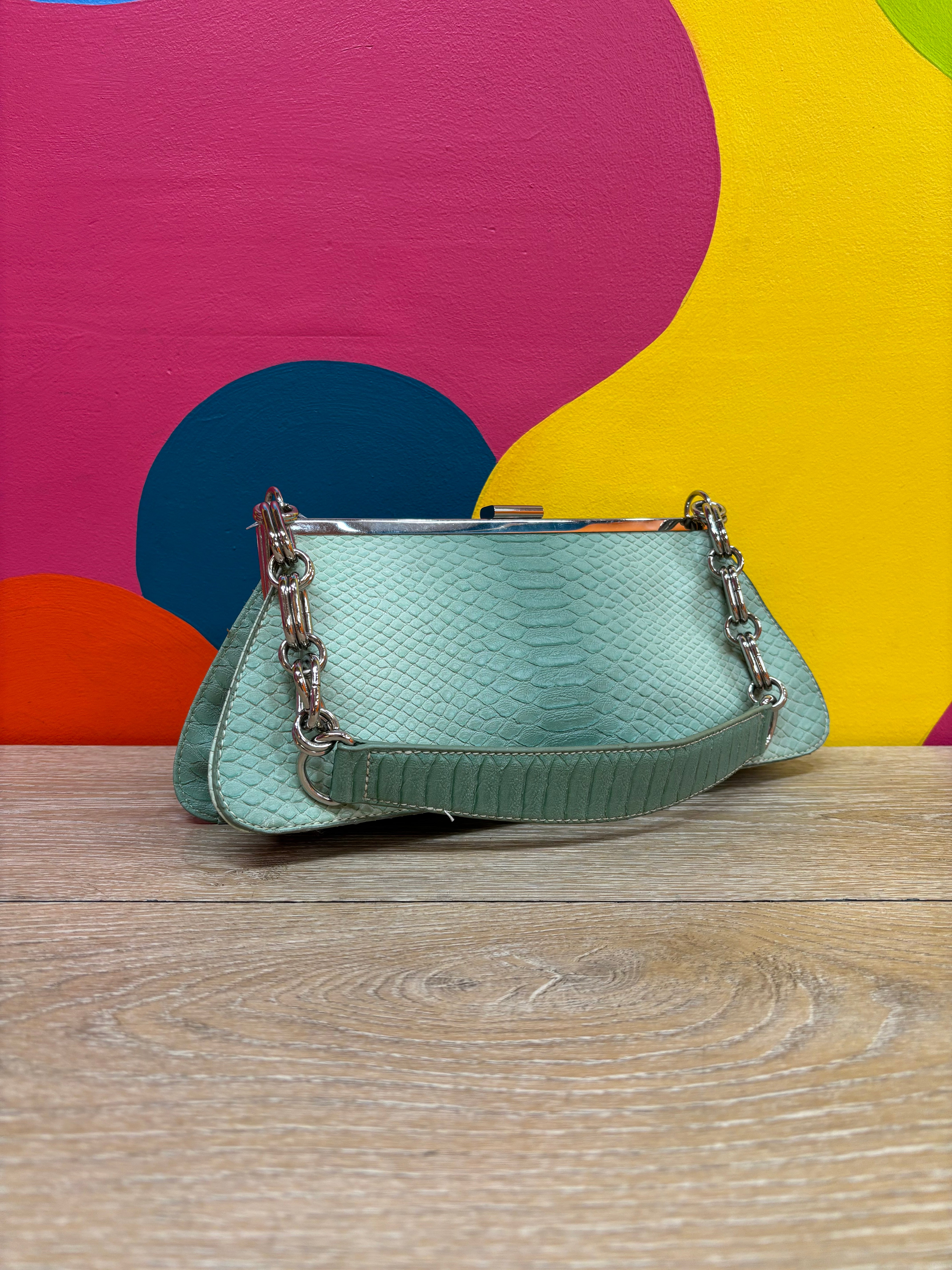 Nine West Snake Embossed Shoulder Bag