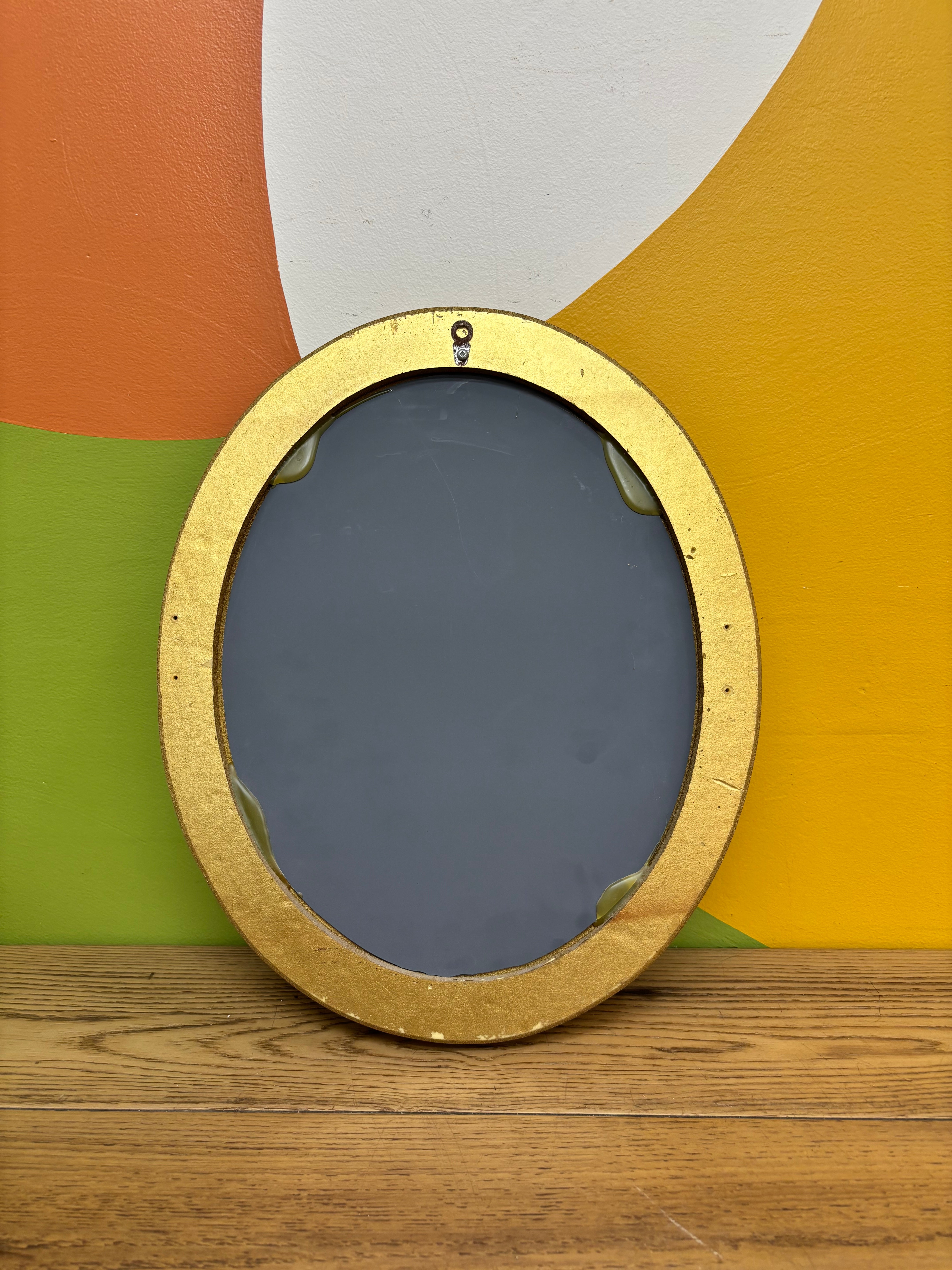Oval Ornate Gold Mirror