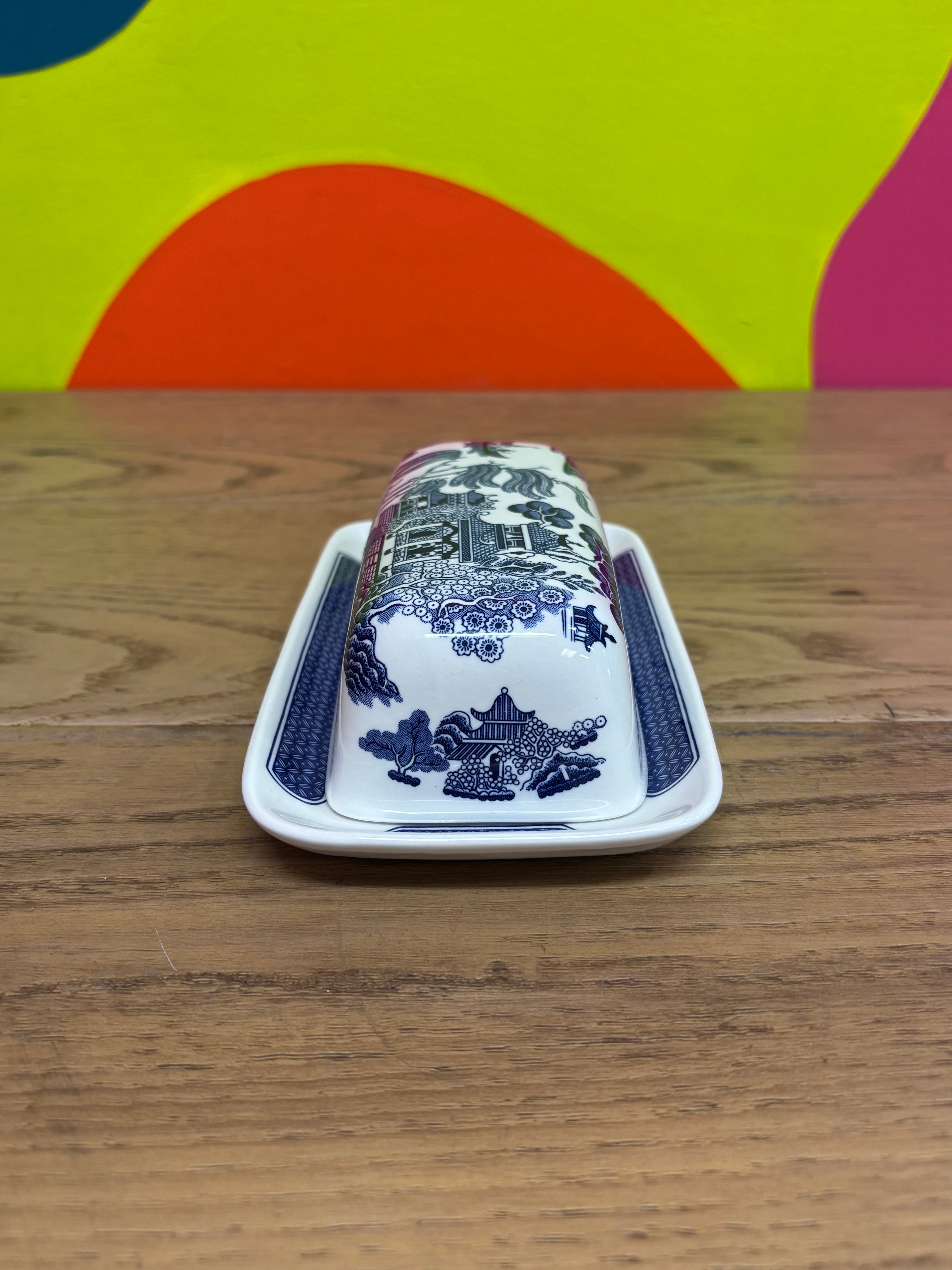 Blue Willow Butter Dish