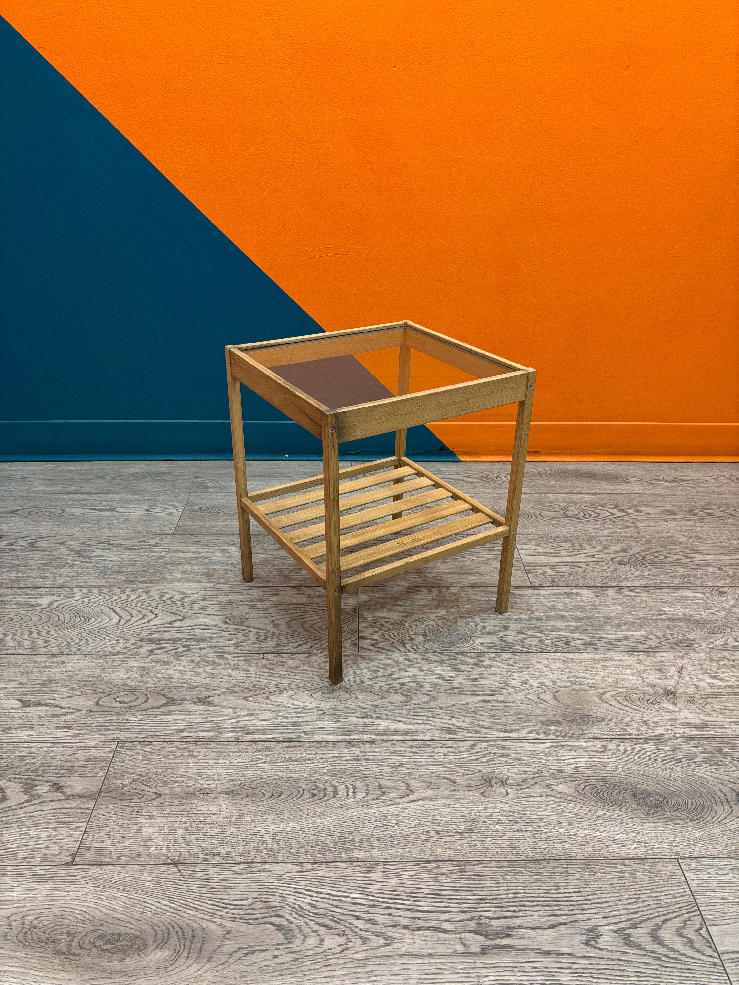 Wood & Glass Nightstand