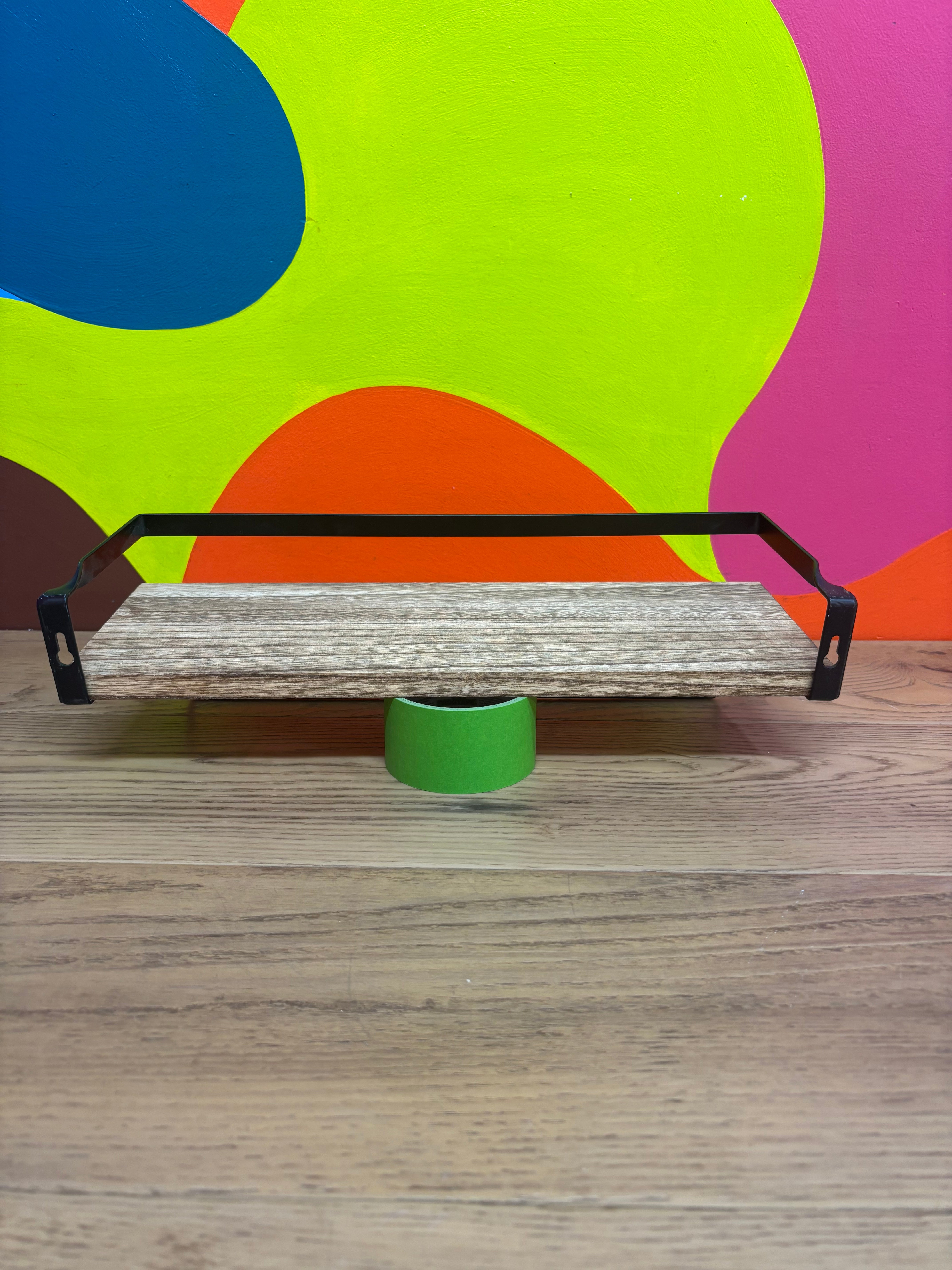 Wood and Metal Wall Shelf #1