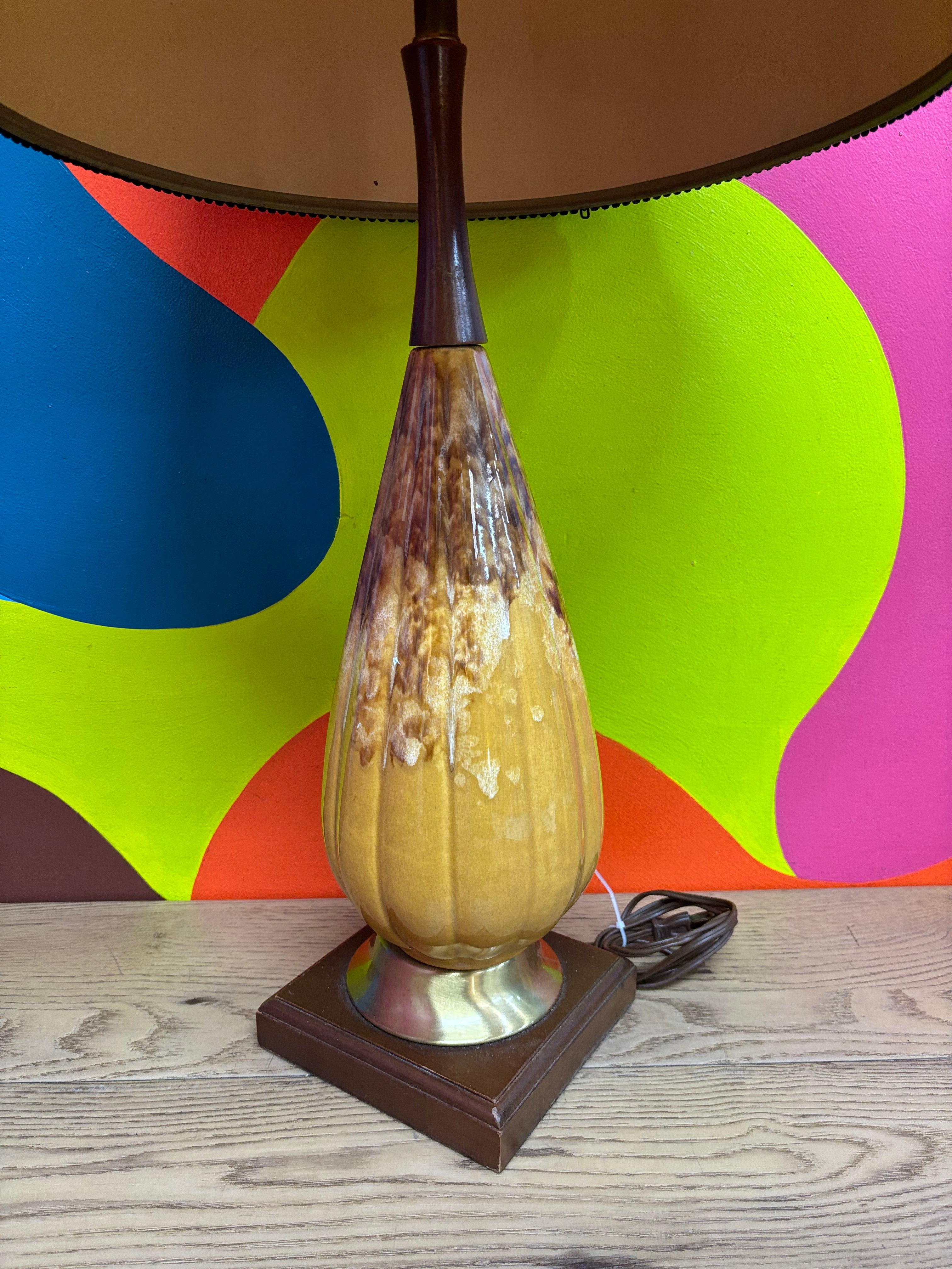 Yellow Pottery Style Lamp