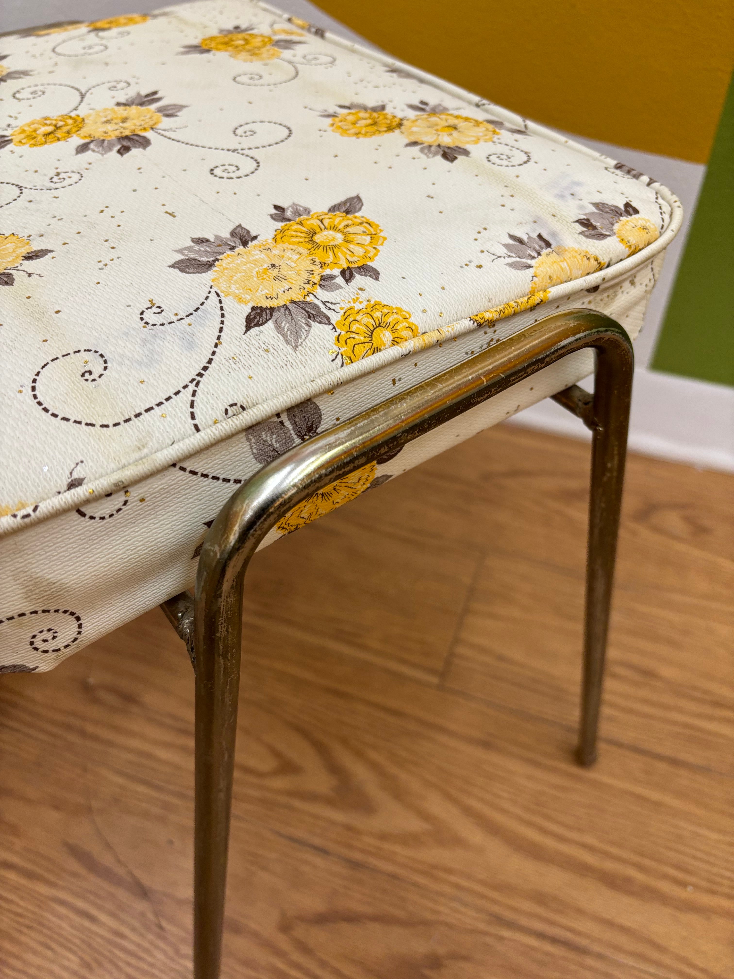 (4) Floral Stacking Stools