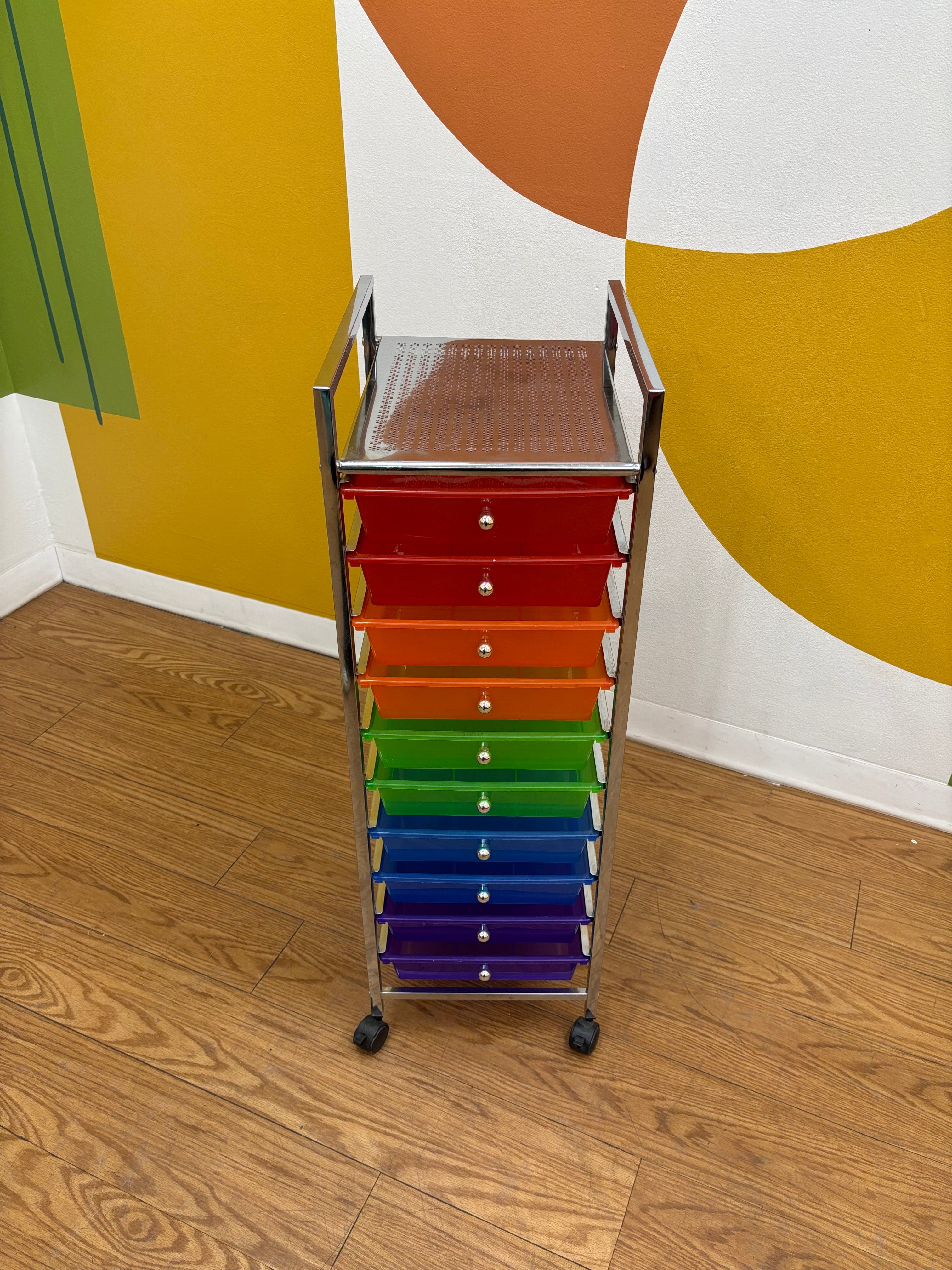 10 Drawer Rolling Cart