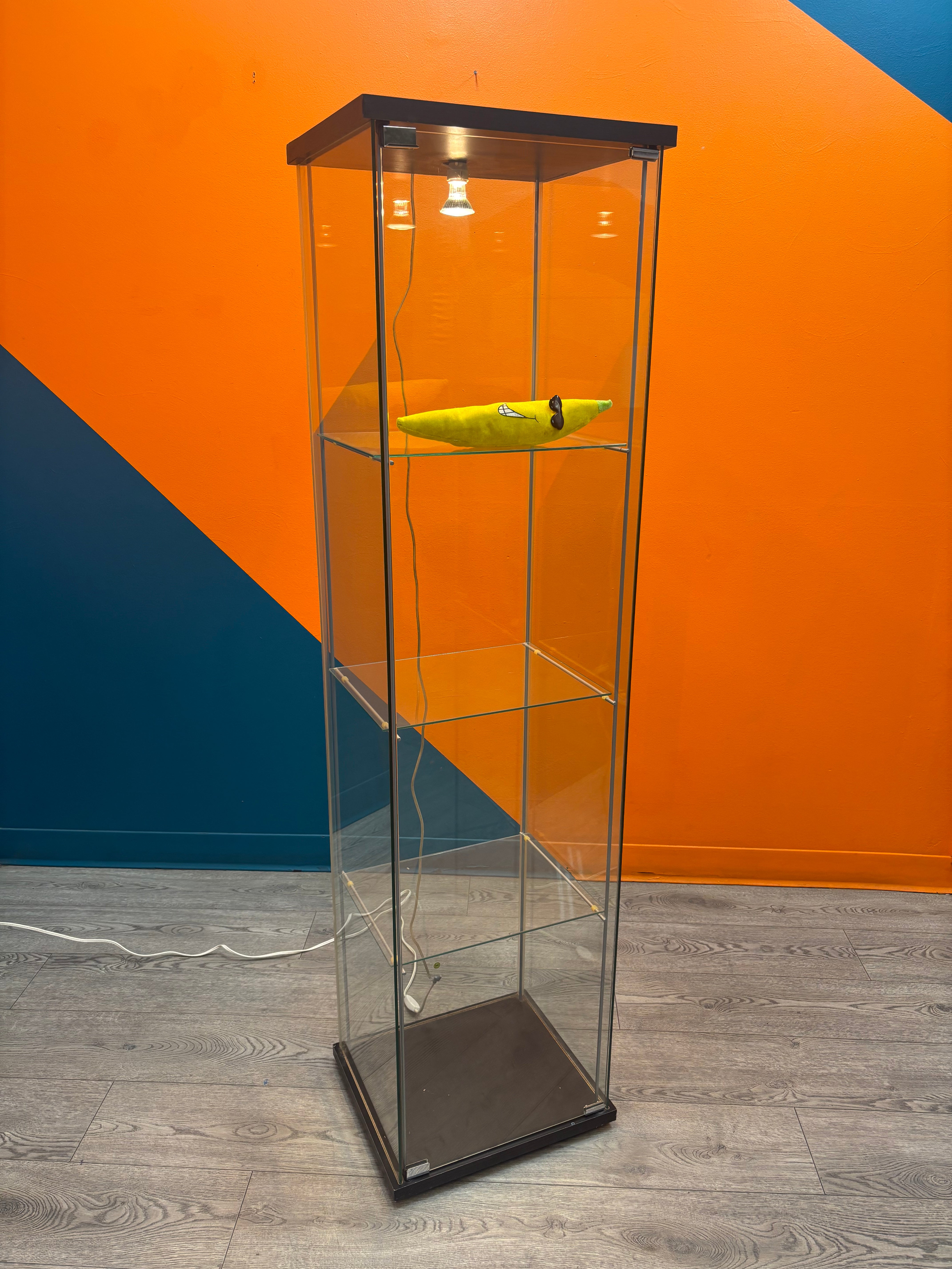 4 Tier Glass Curio Cabinet