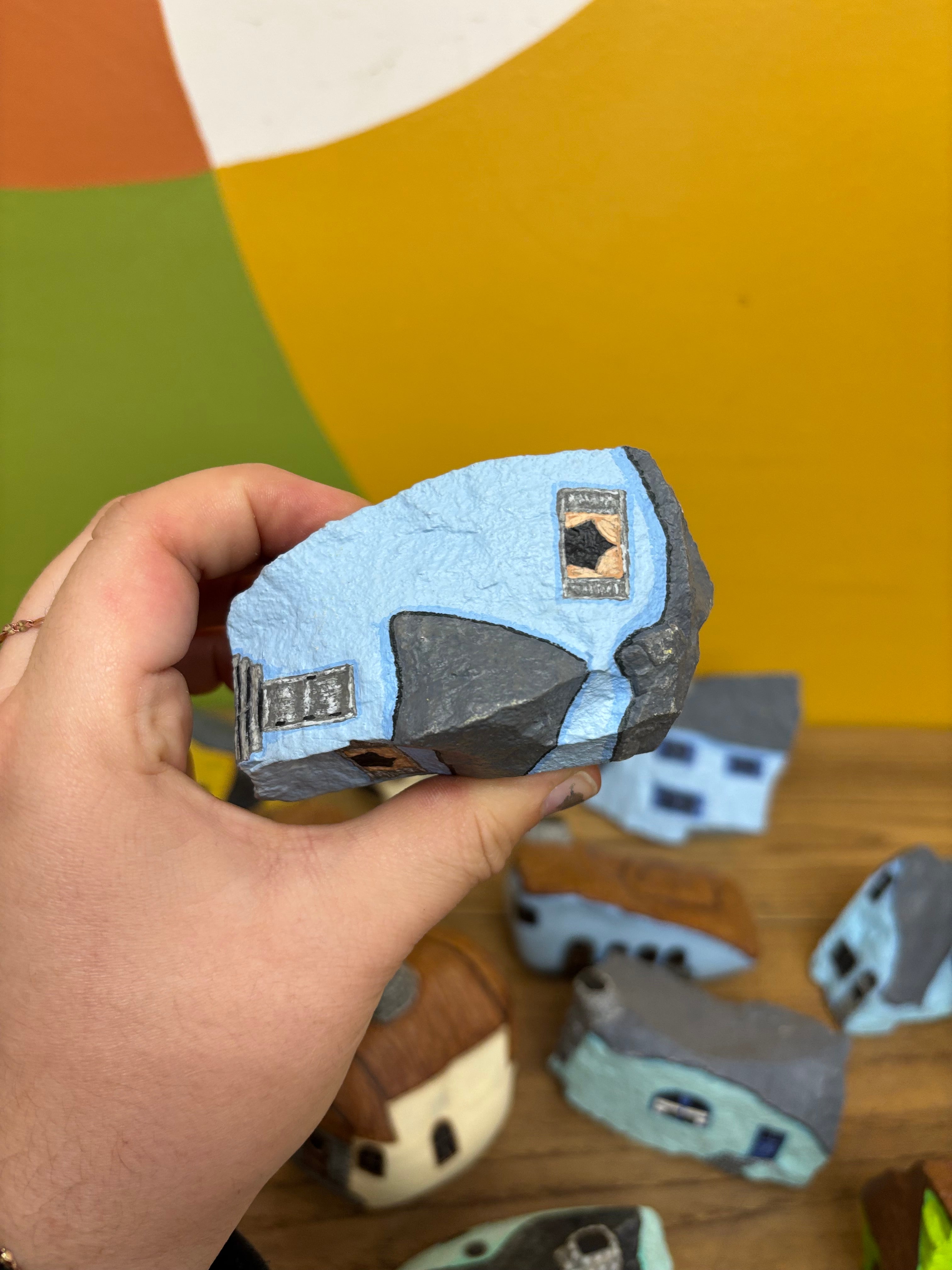 Bundle of Hand Painted Rock Houses