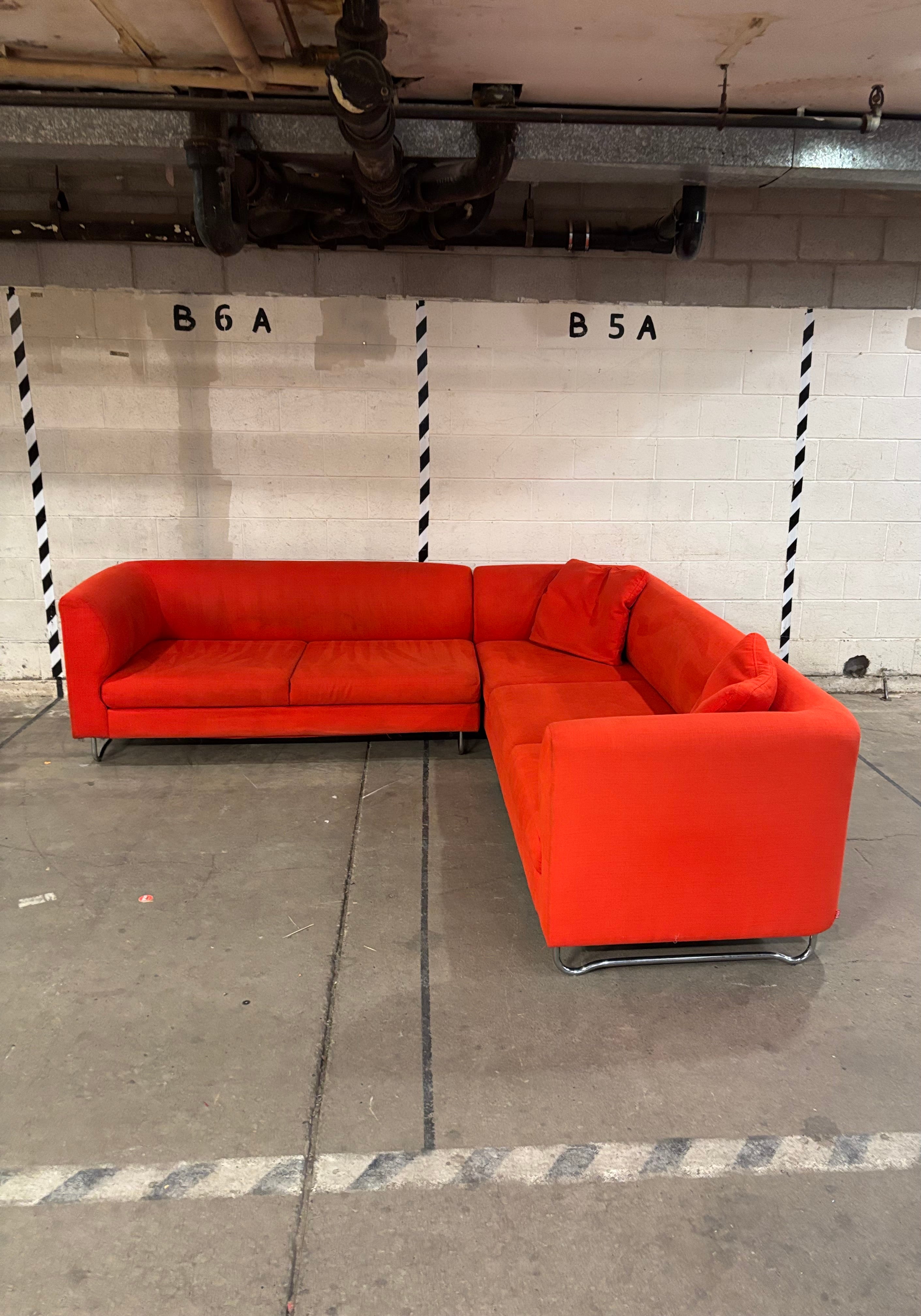 Orange 2 Piece Sectional (EQ3)