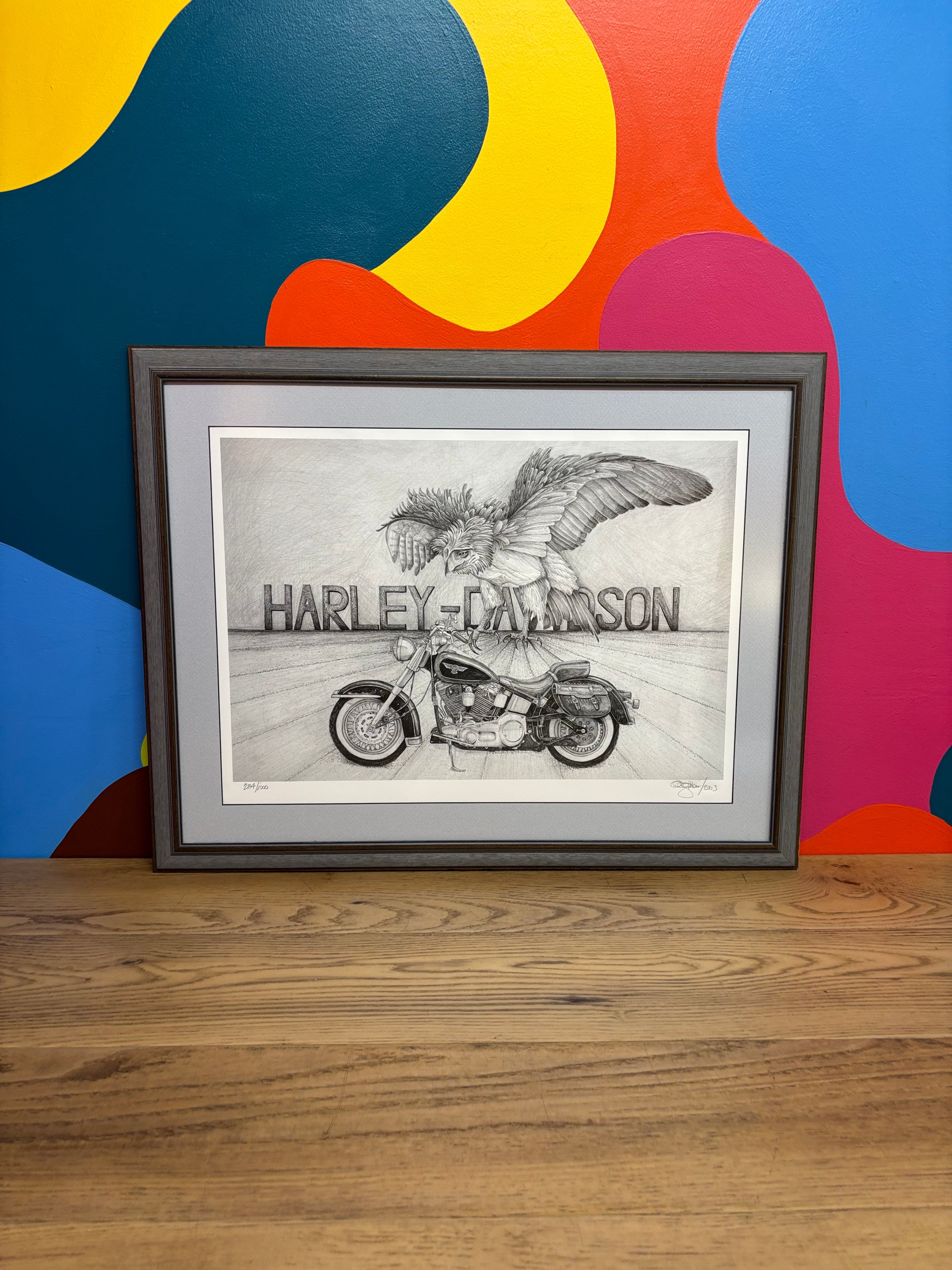 Framed Harley Davidson Print