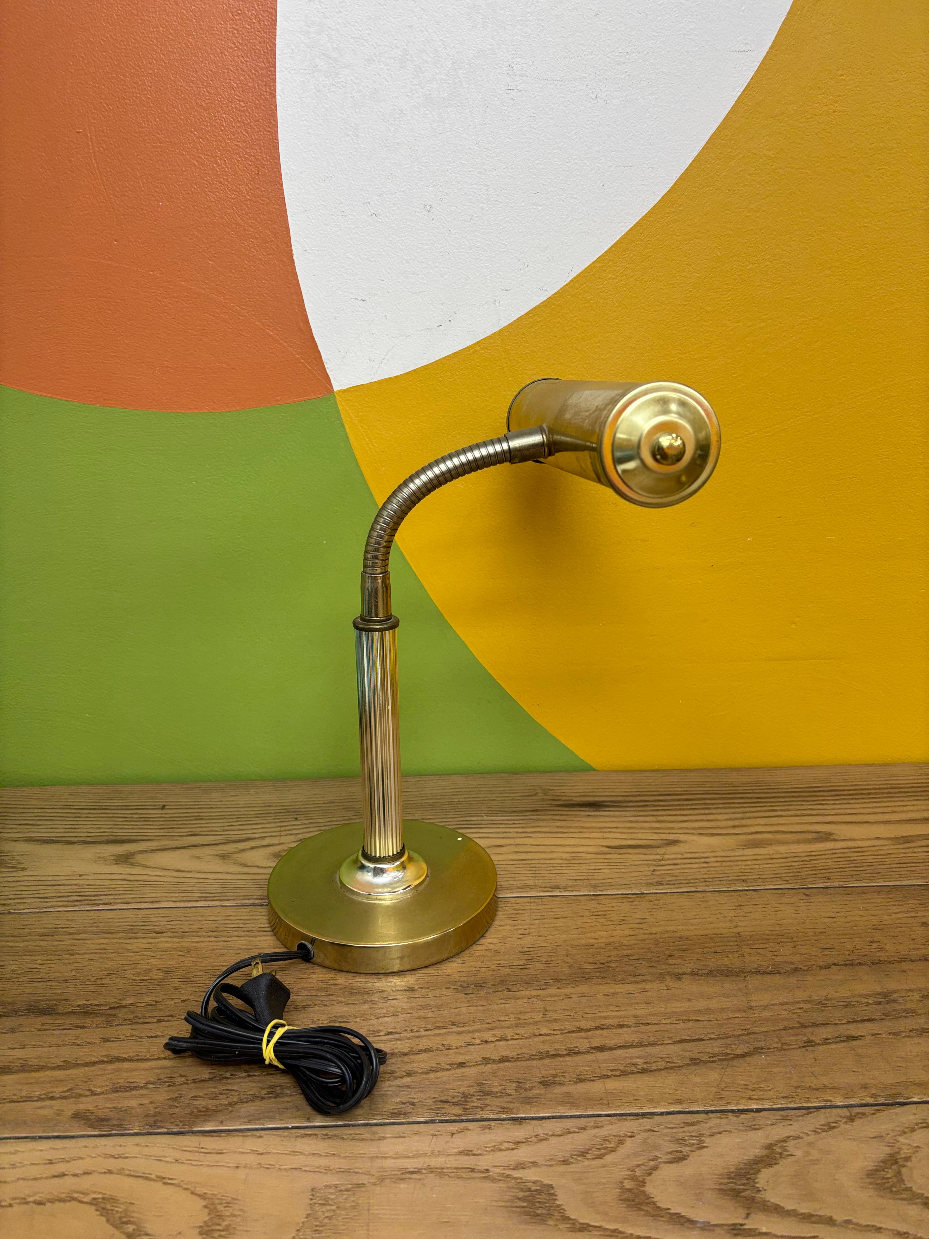 Gold Gooseneck Table Lamp